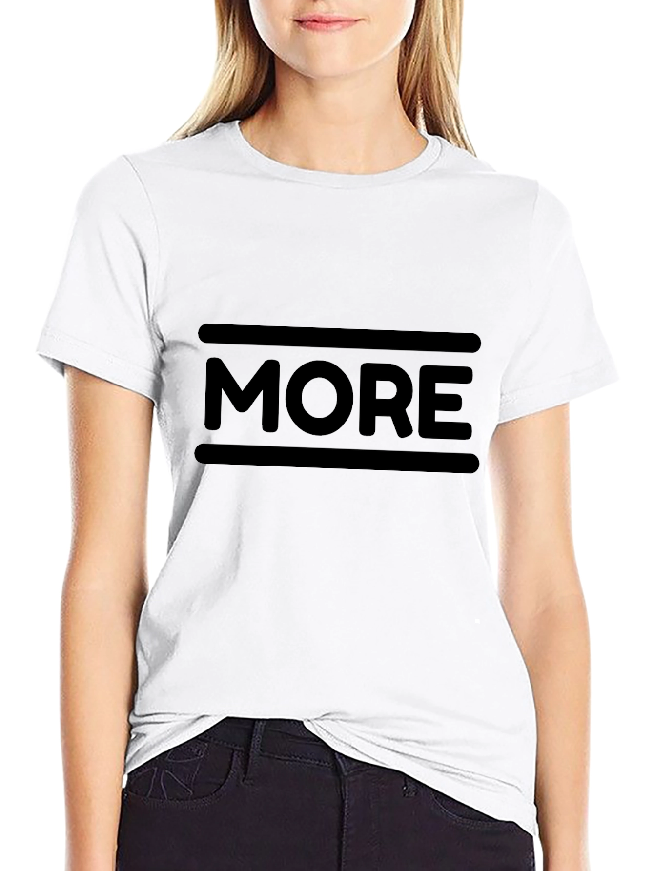 More Graphic Print Black Cotton T-Shirt