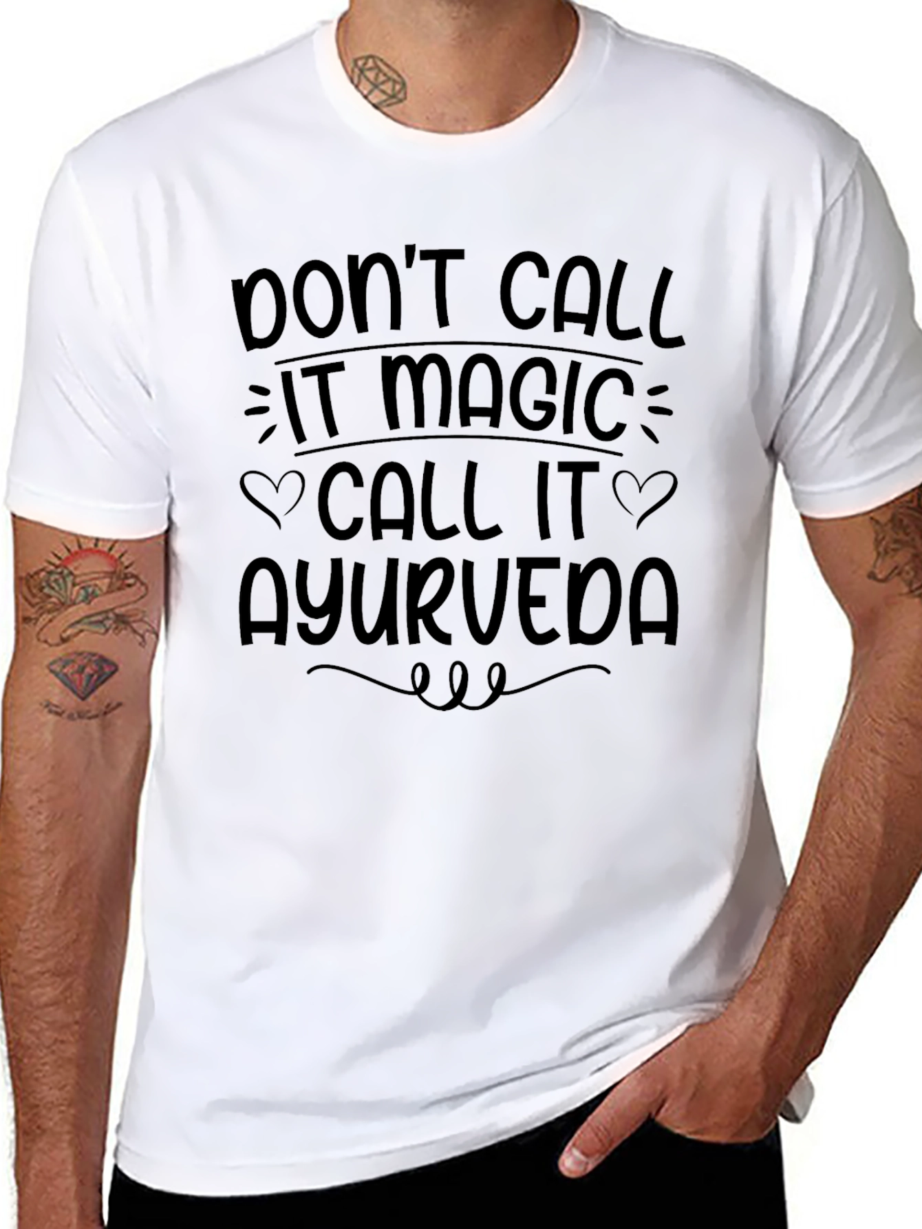 Ayurveda Magic Tee - Stylish Comfortable Black T-Shirt