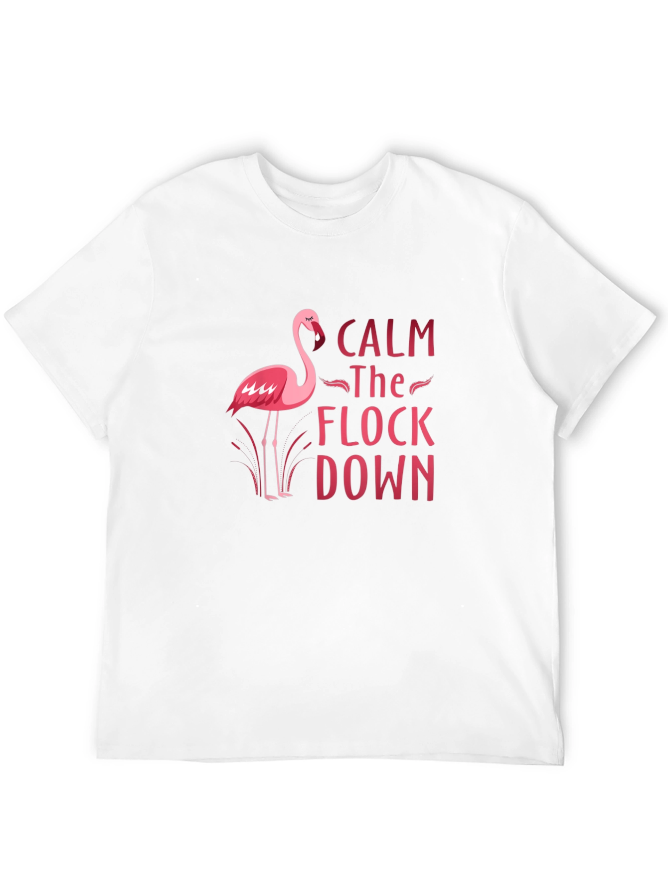 Calm the Flock Down Flamingo Graphic Tee