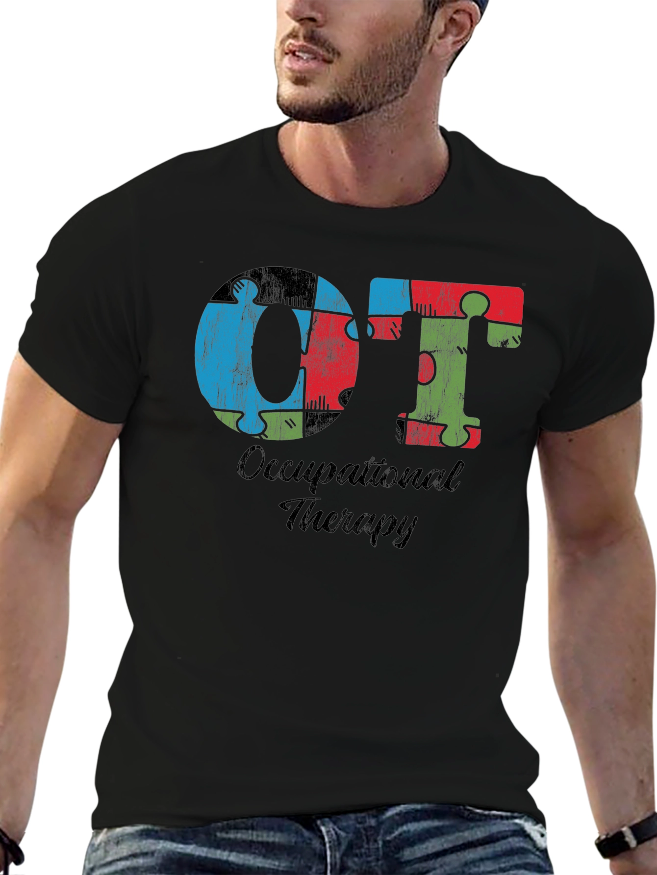 OT Occupational Therapy Autism Awareness Puzzle Piece T-Shirt