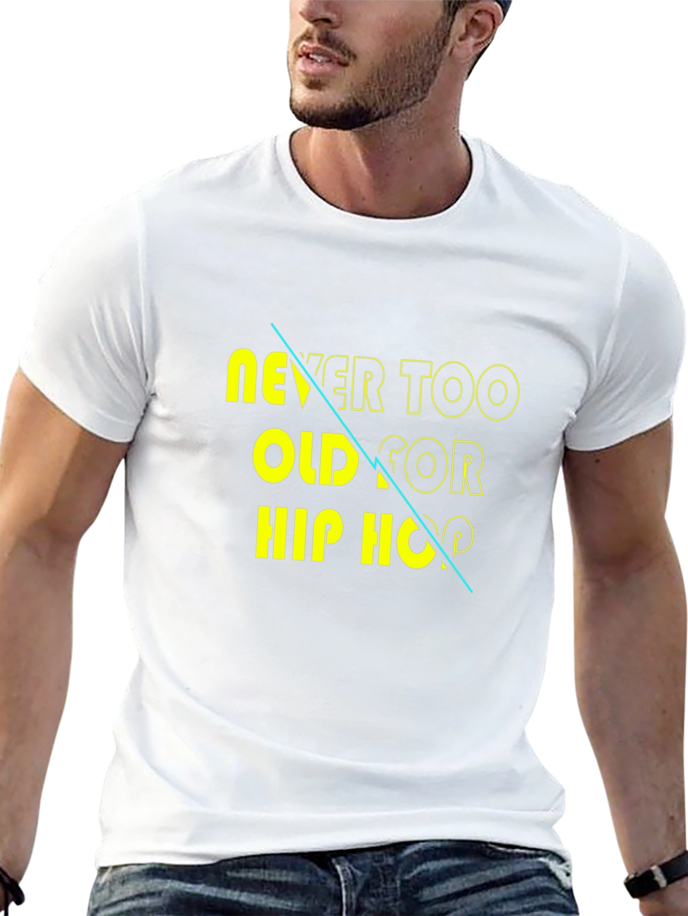 Never Too Old For Hip Hop Graphic T-Shirt