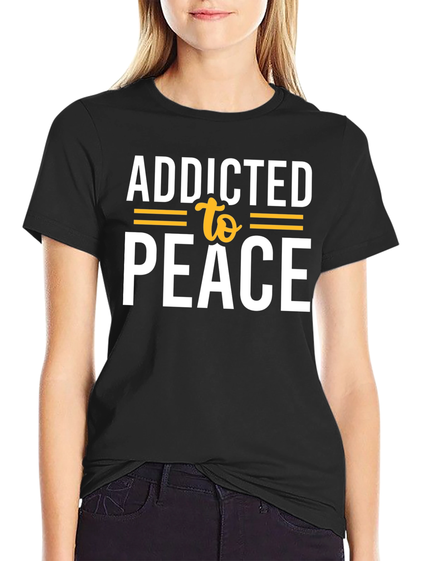 Addicted to Peace Black T-Shirt