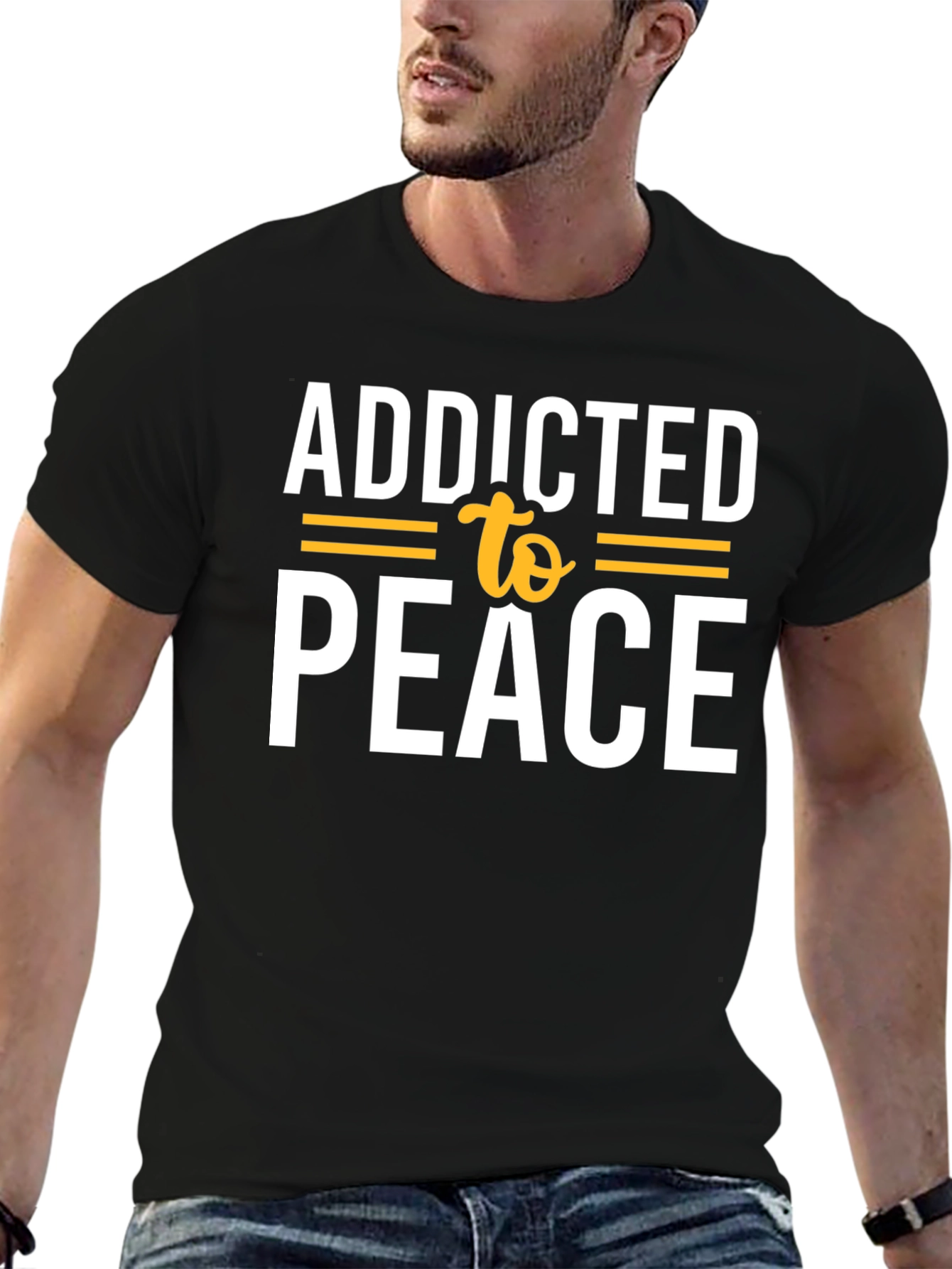 Addicted to Peace Black T-Shirt