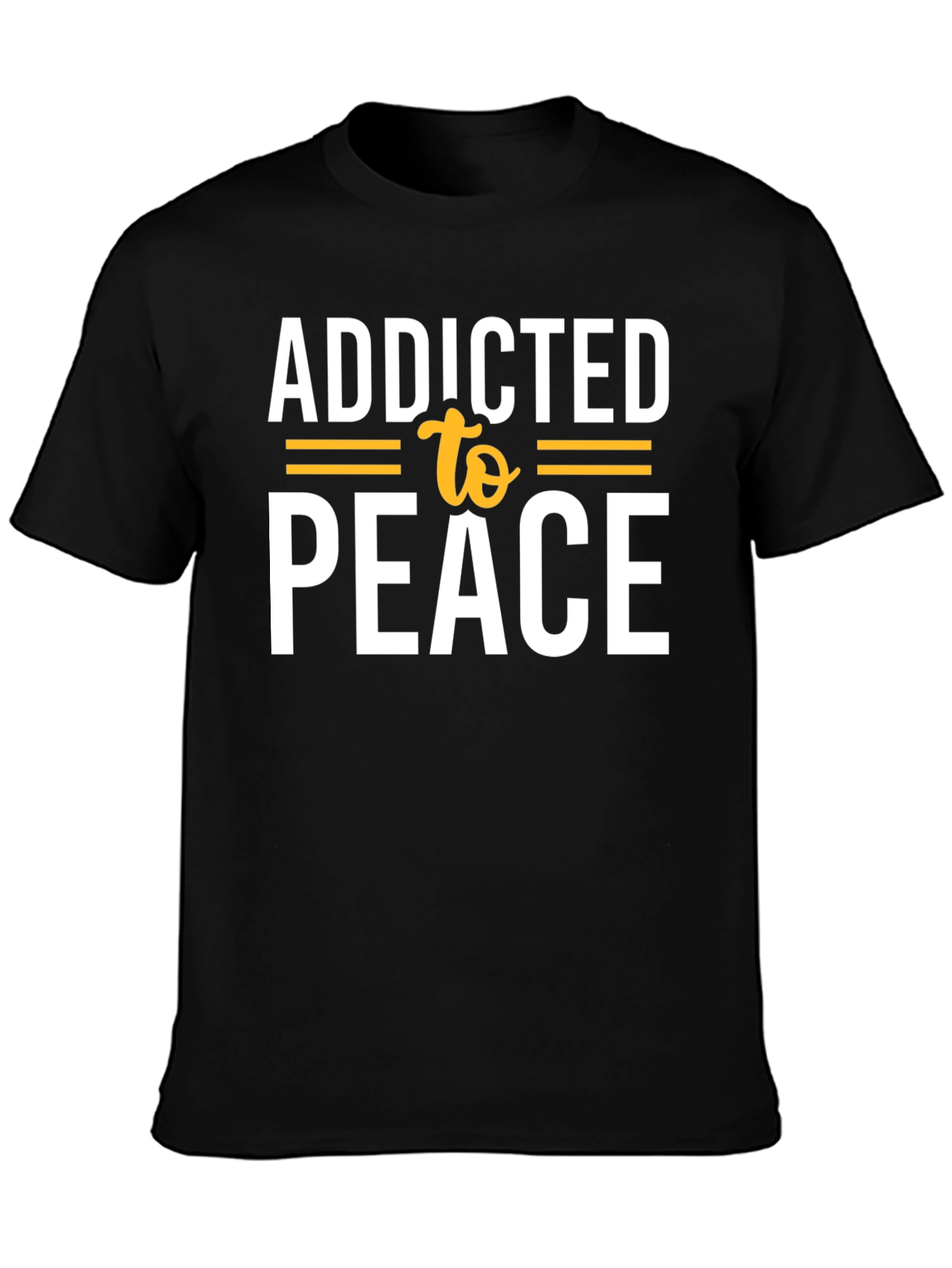 Addicted to Peace Black T-Shirt