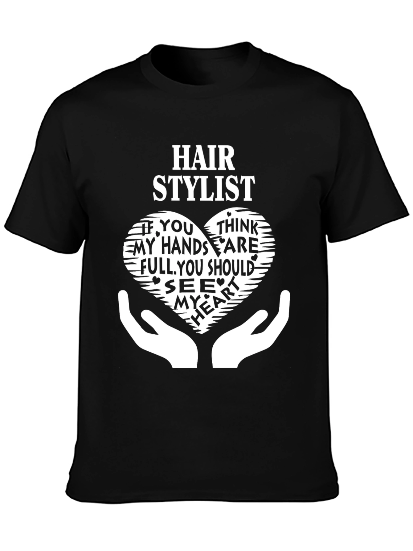 Hair Stylist Heart Graphic T-Shirt
