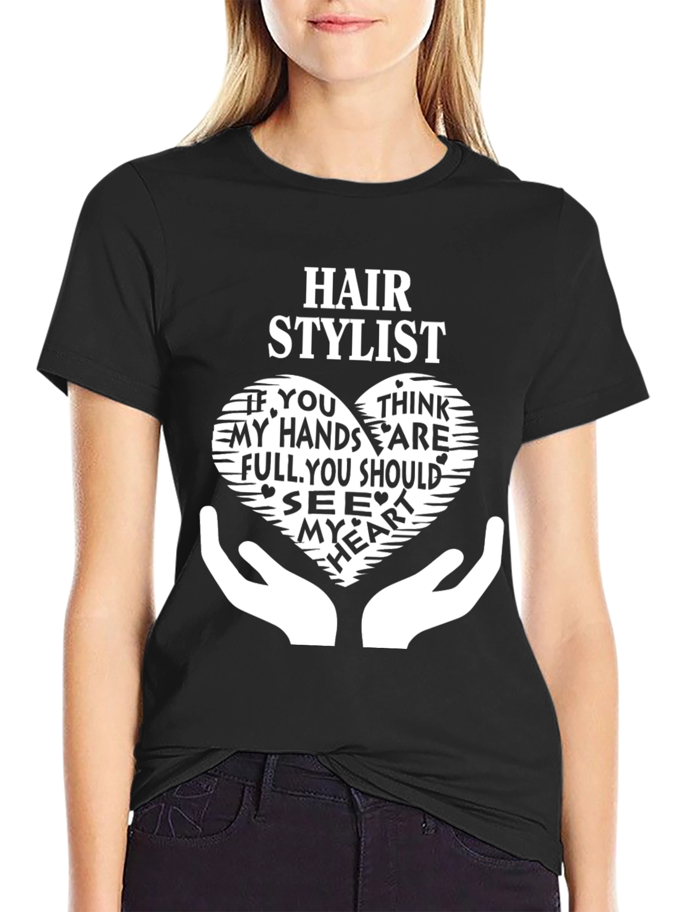 Hair Stylist Heart Graphic T-Shirt