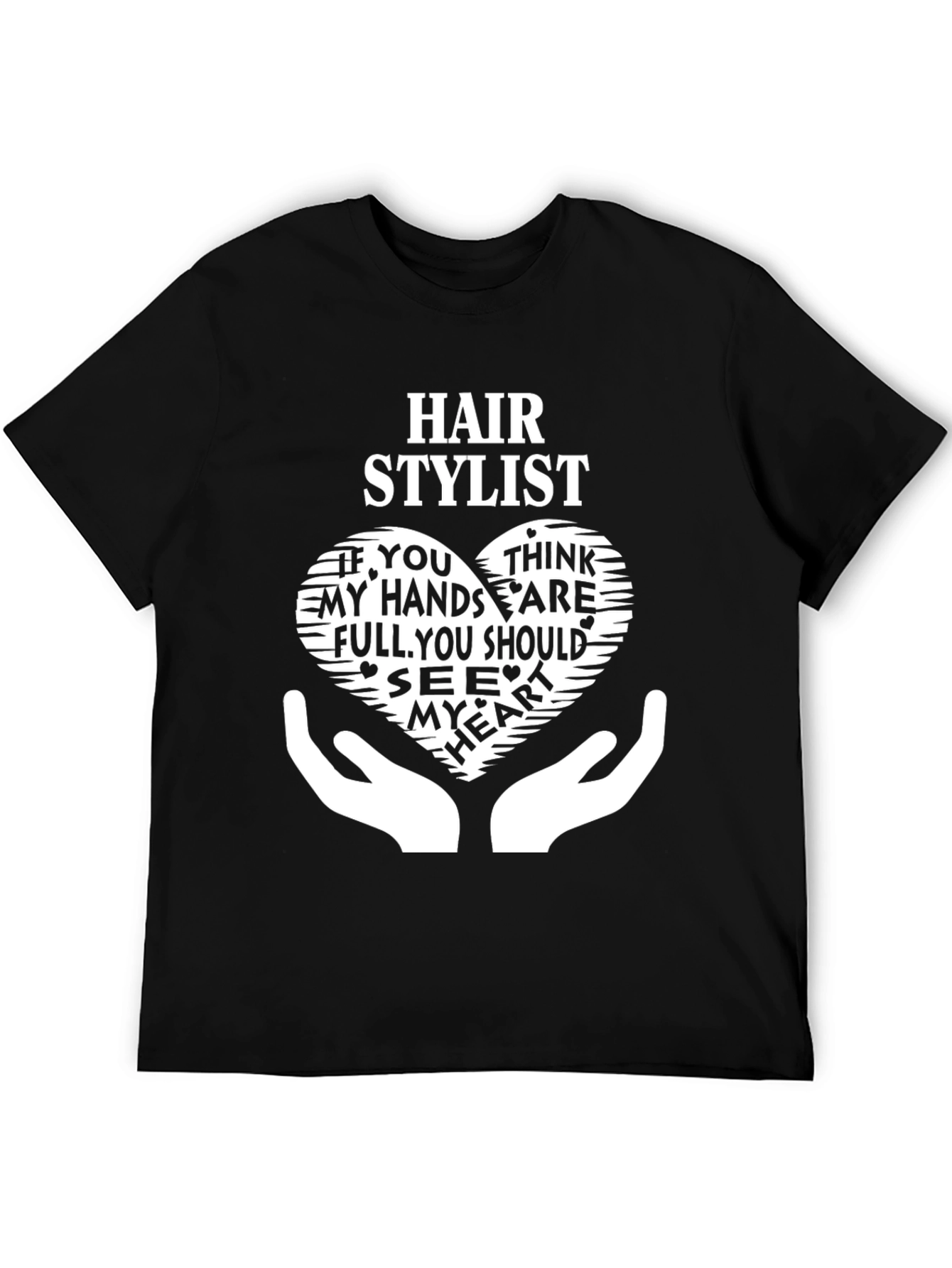 Hair Stylist Heart Graphic T-Shirt