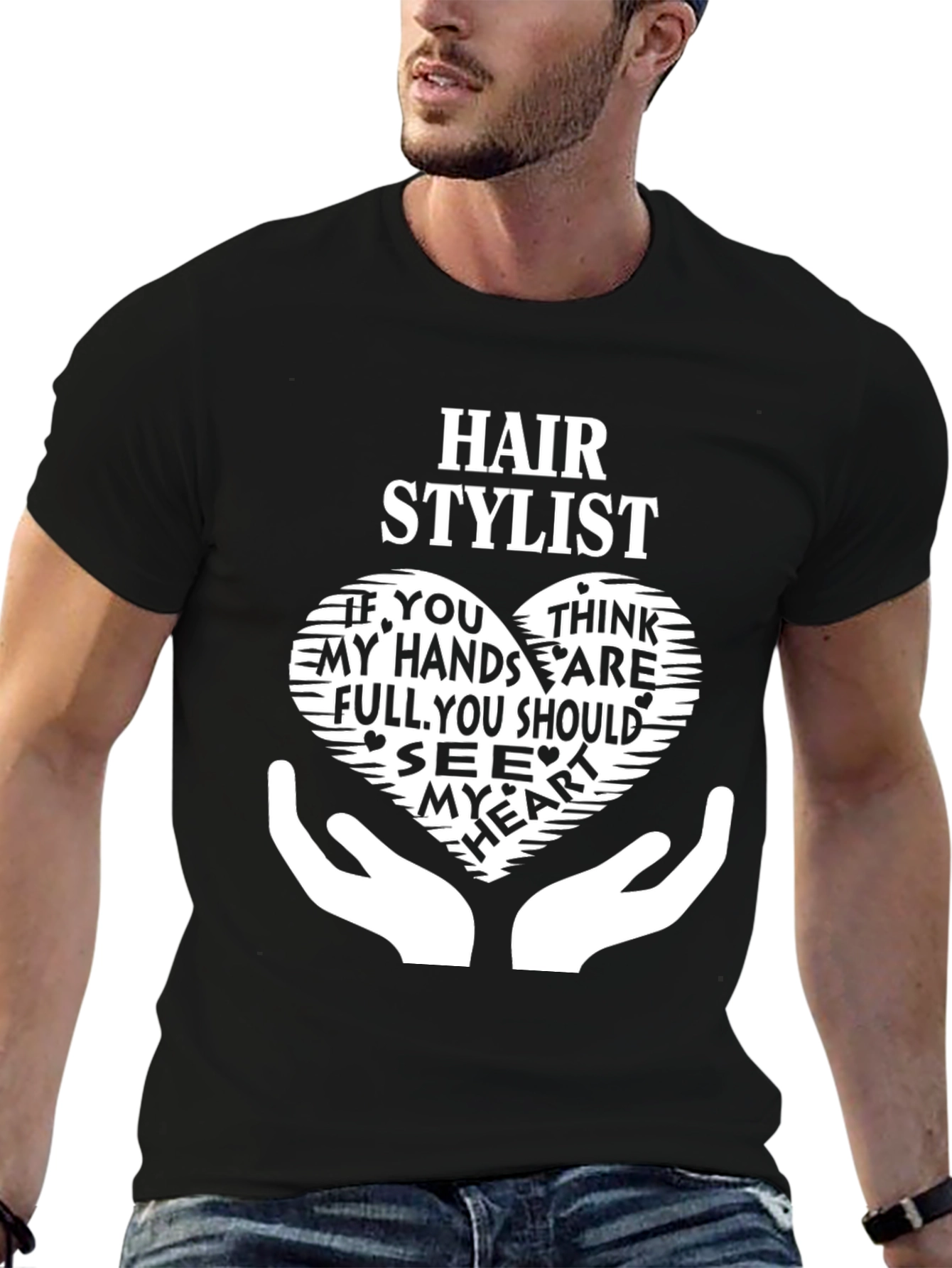 Hair Stylist Heart Graphic T-Shirt