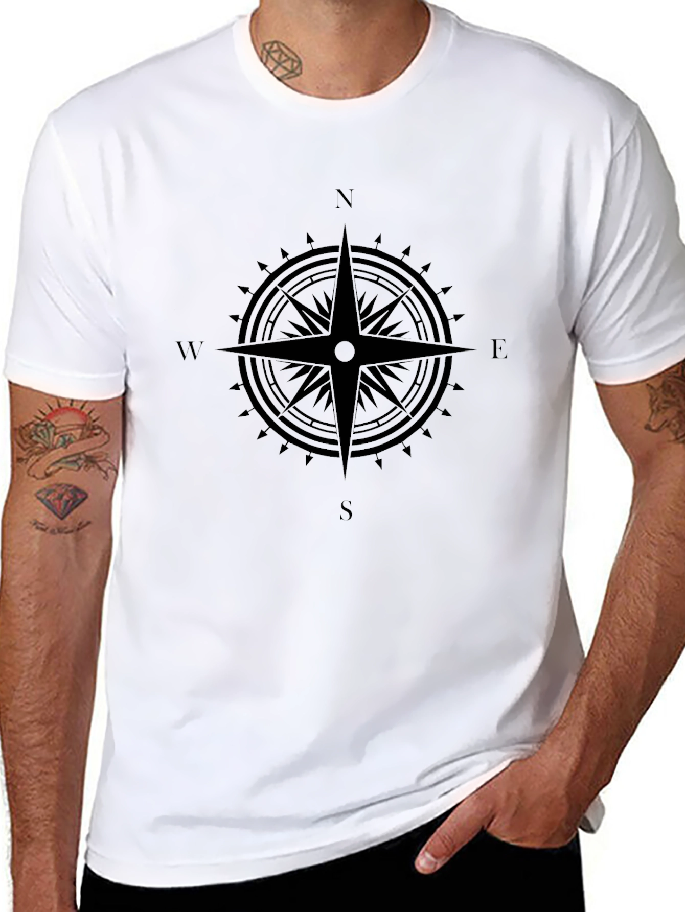 Compass Rose Graphic Tee - Classic Navigator Style