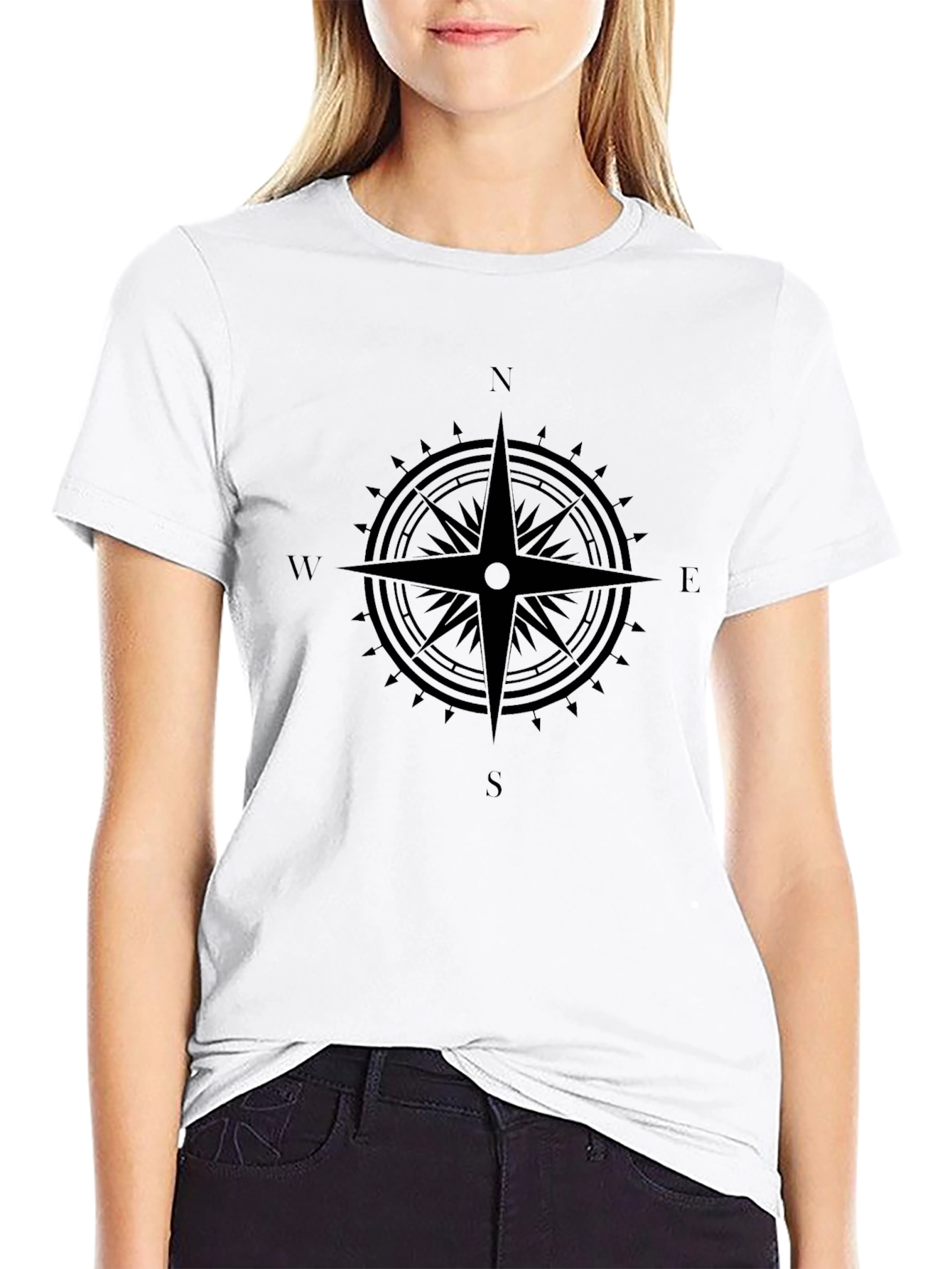 Compass Rose Graphic Tee - Classic Navigator Style