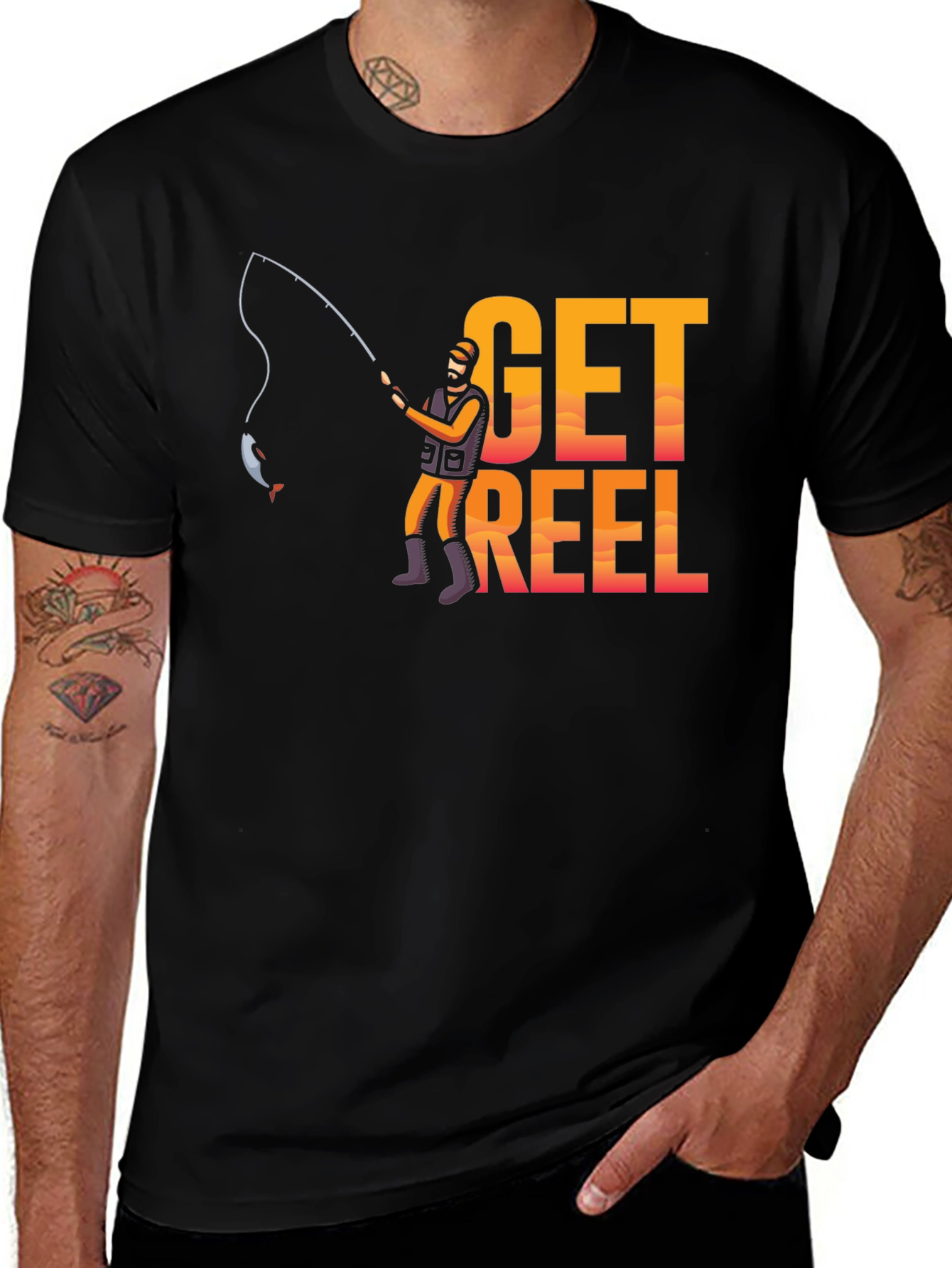 Get Reel Fishing T-Shirt - Anglers Graphic Tee