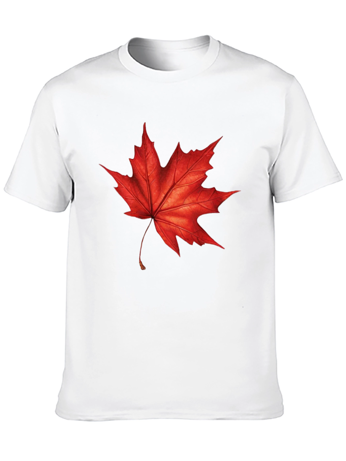 Maple Leaf Graphic T-Shirt - Black Cotton Tee
