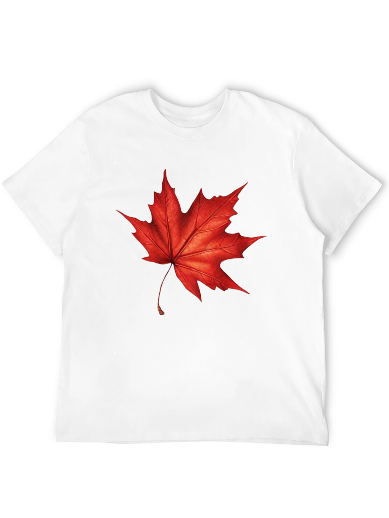 Maple Leaf Graphic T-Shirt - Black Cotton Tee