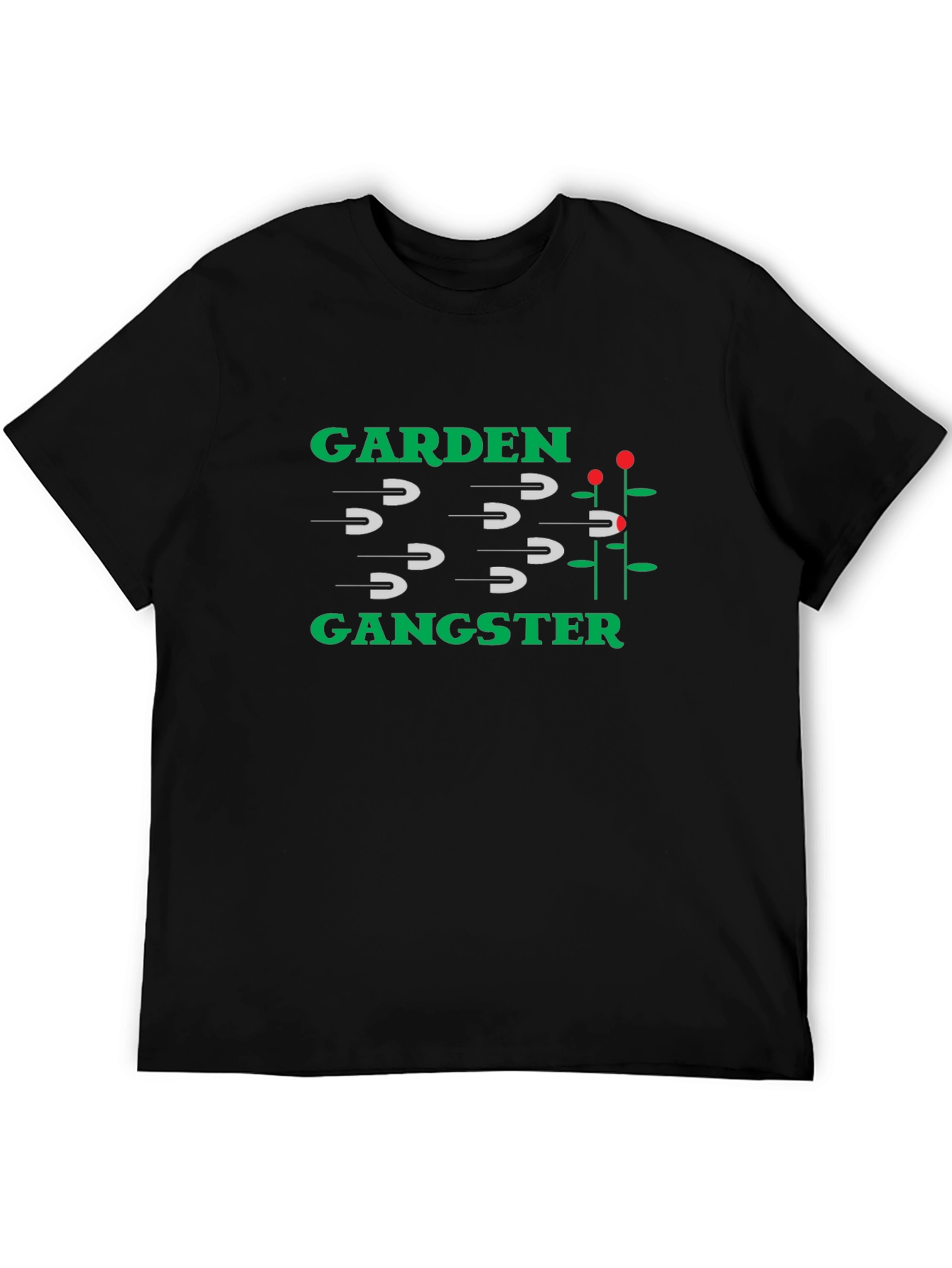 Garden Gangster Graphic T-Shirt - Black