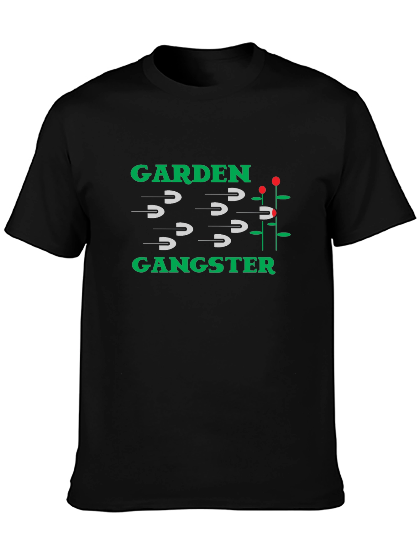 Garden Gangster Graphic T-Shirt - Black