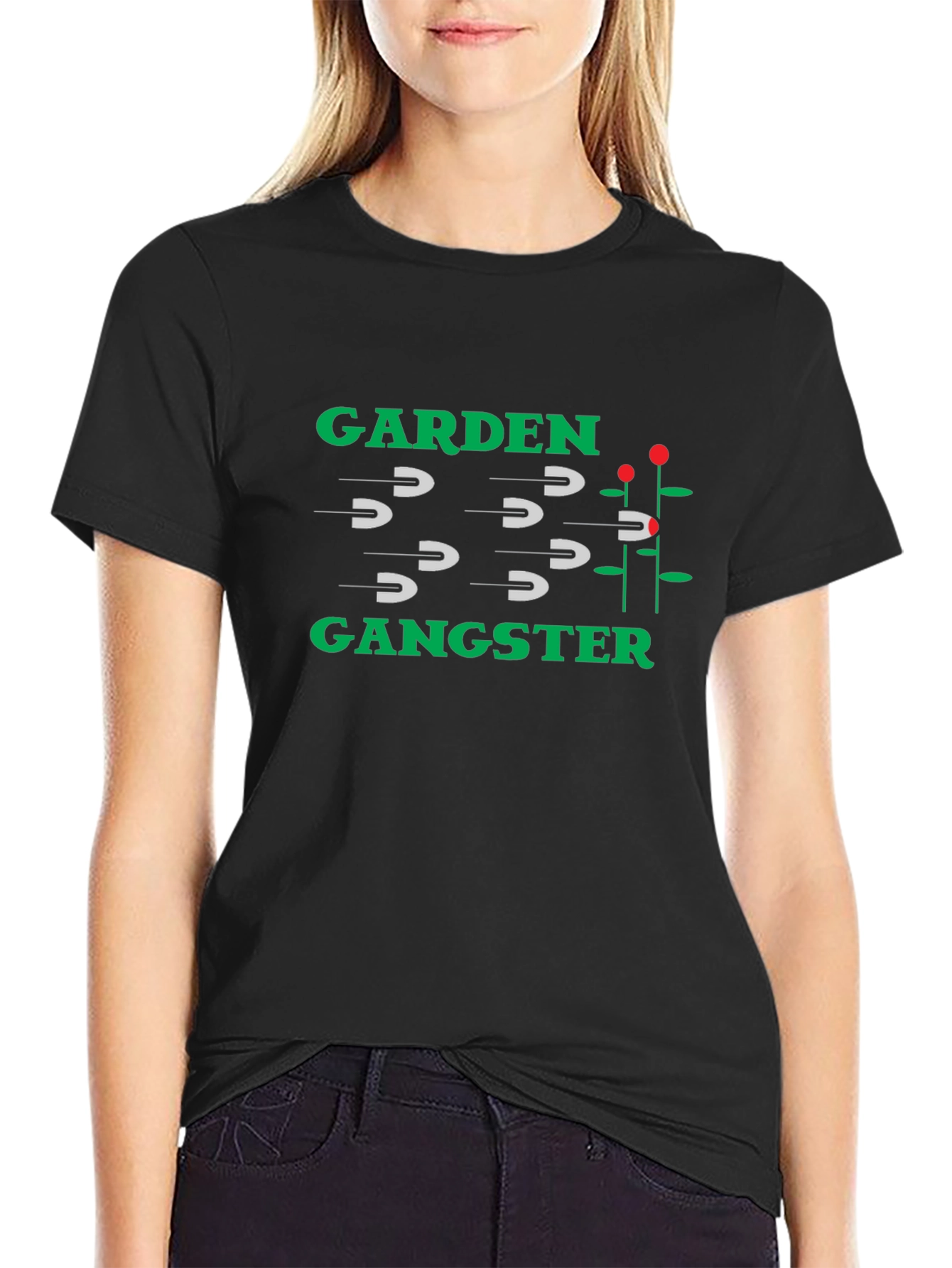 Garden Gangster Graphic T-Shirt - Black