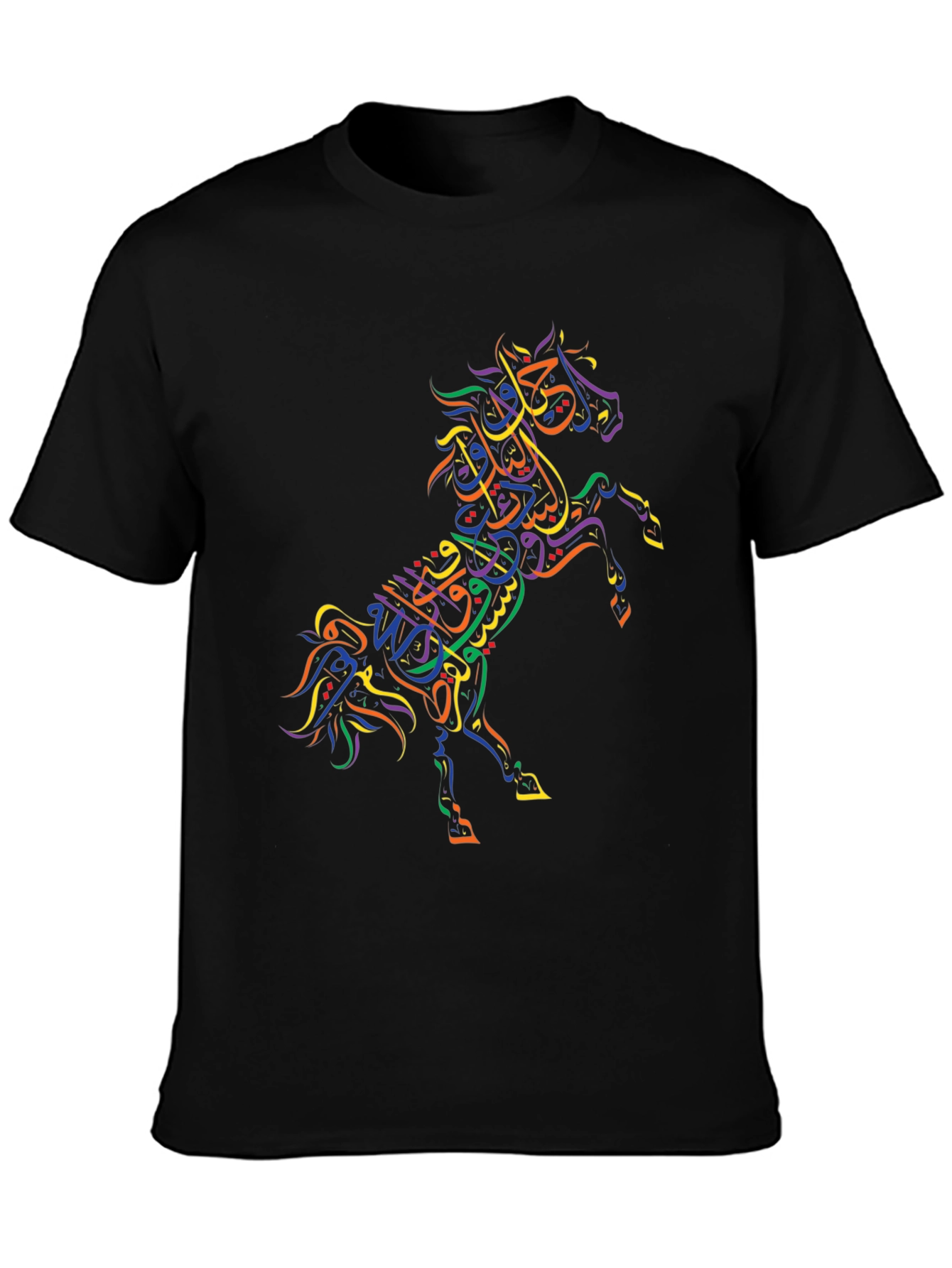 Calligraphic Horse Graphic T-Shirt