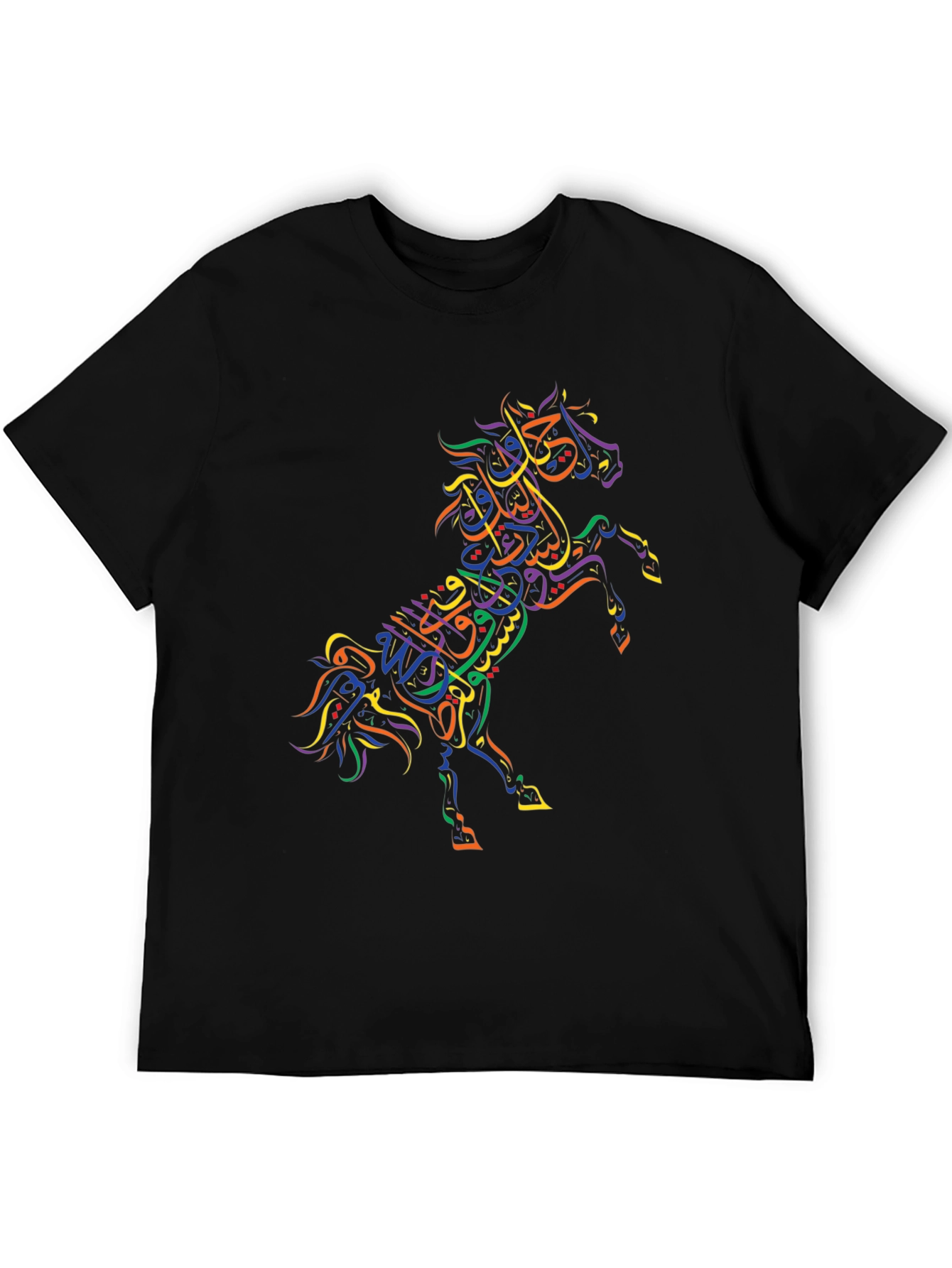 Calligraphic Horse Graphic T-Shirt