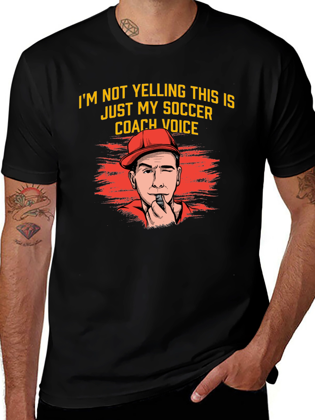 Soccer Coach T-Shirt - Im Not Yelling Funny Gift
