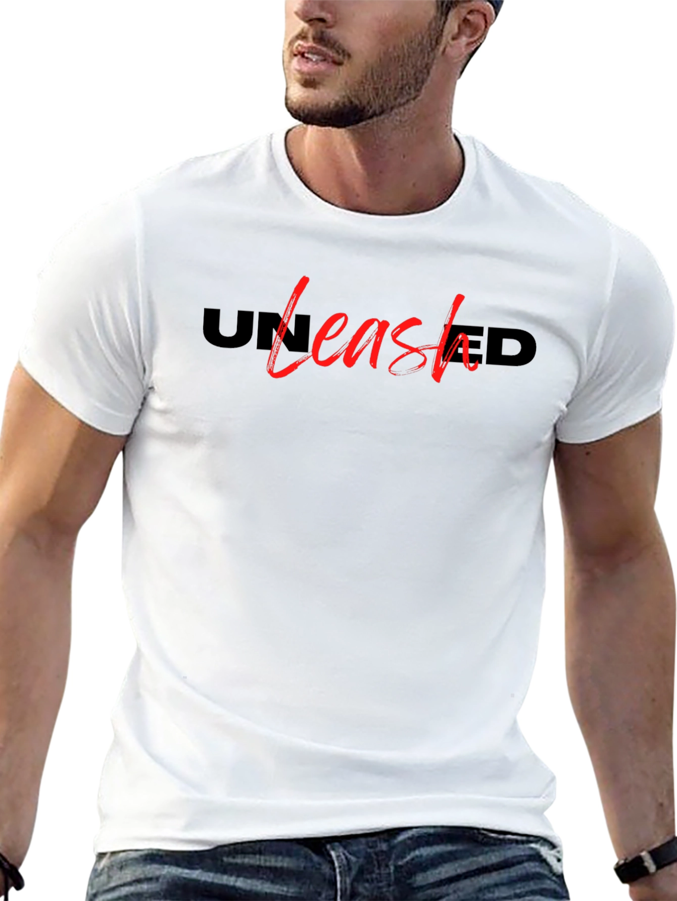 Unleashed Graphic Tee - Bold Red Design