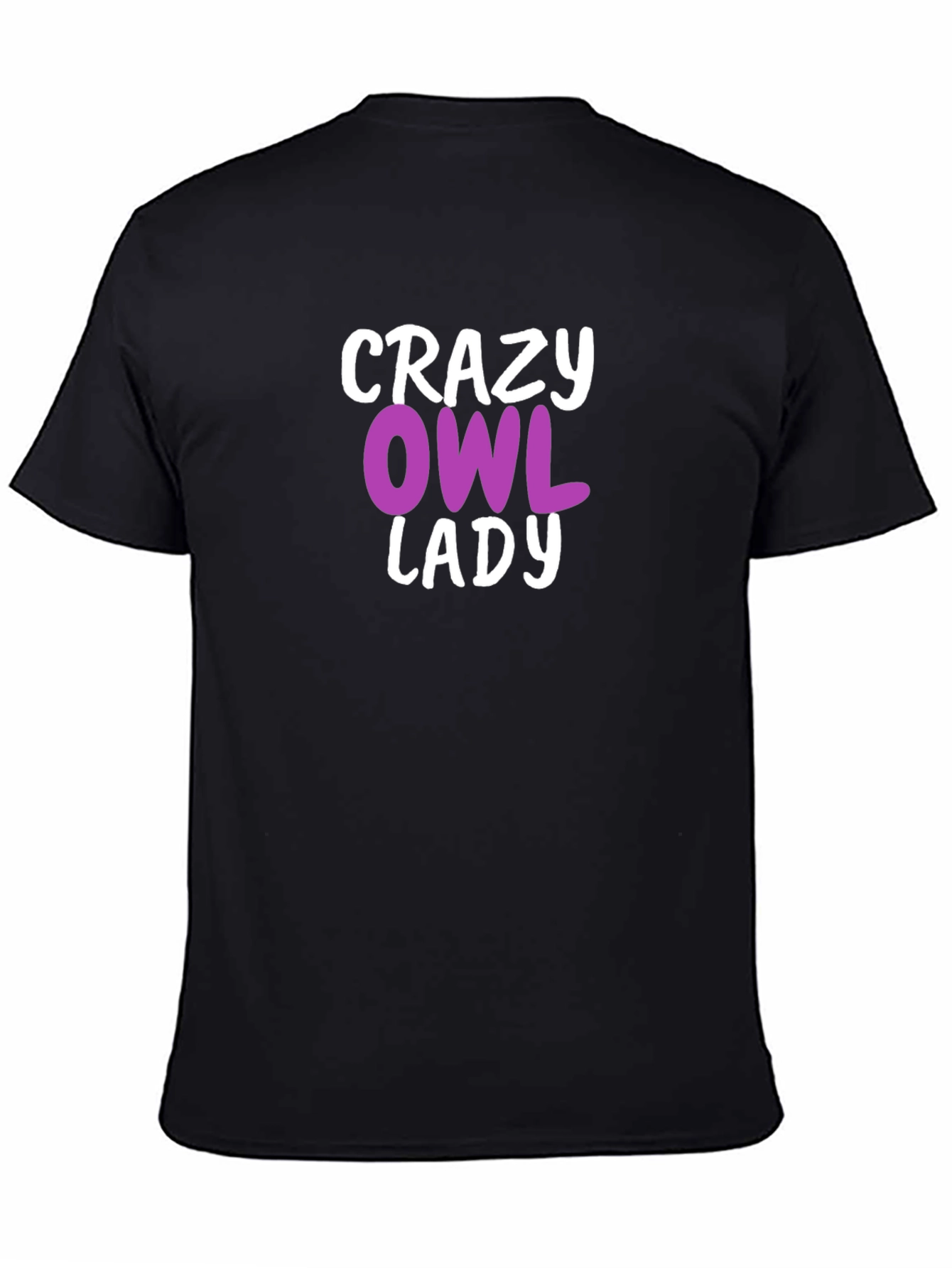 Crazy Owl Lady T-Shirt - Fun Novelty Tee
