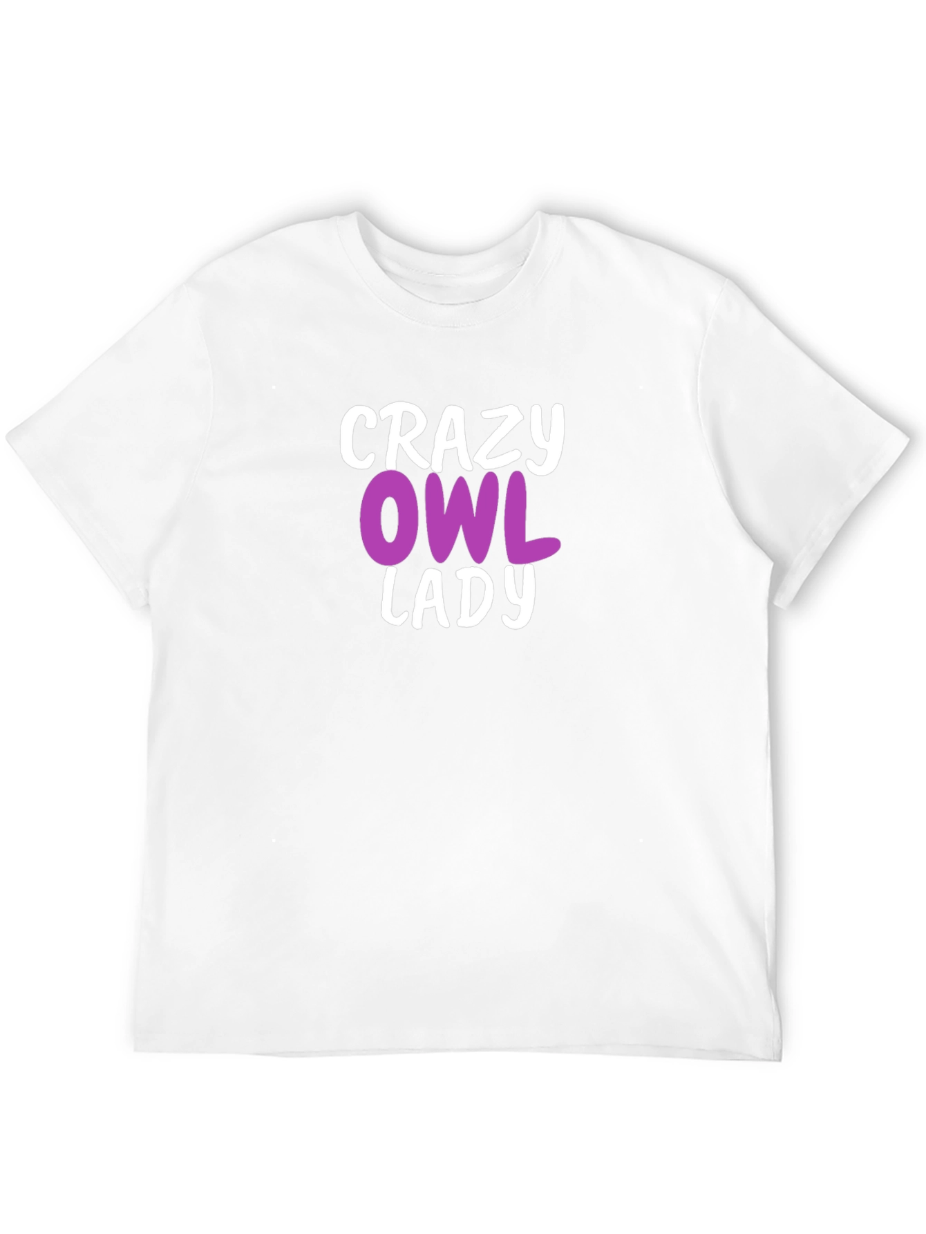 Crazy Owl Lady T-Shirt - Fun Novelty Tee