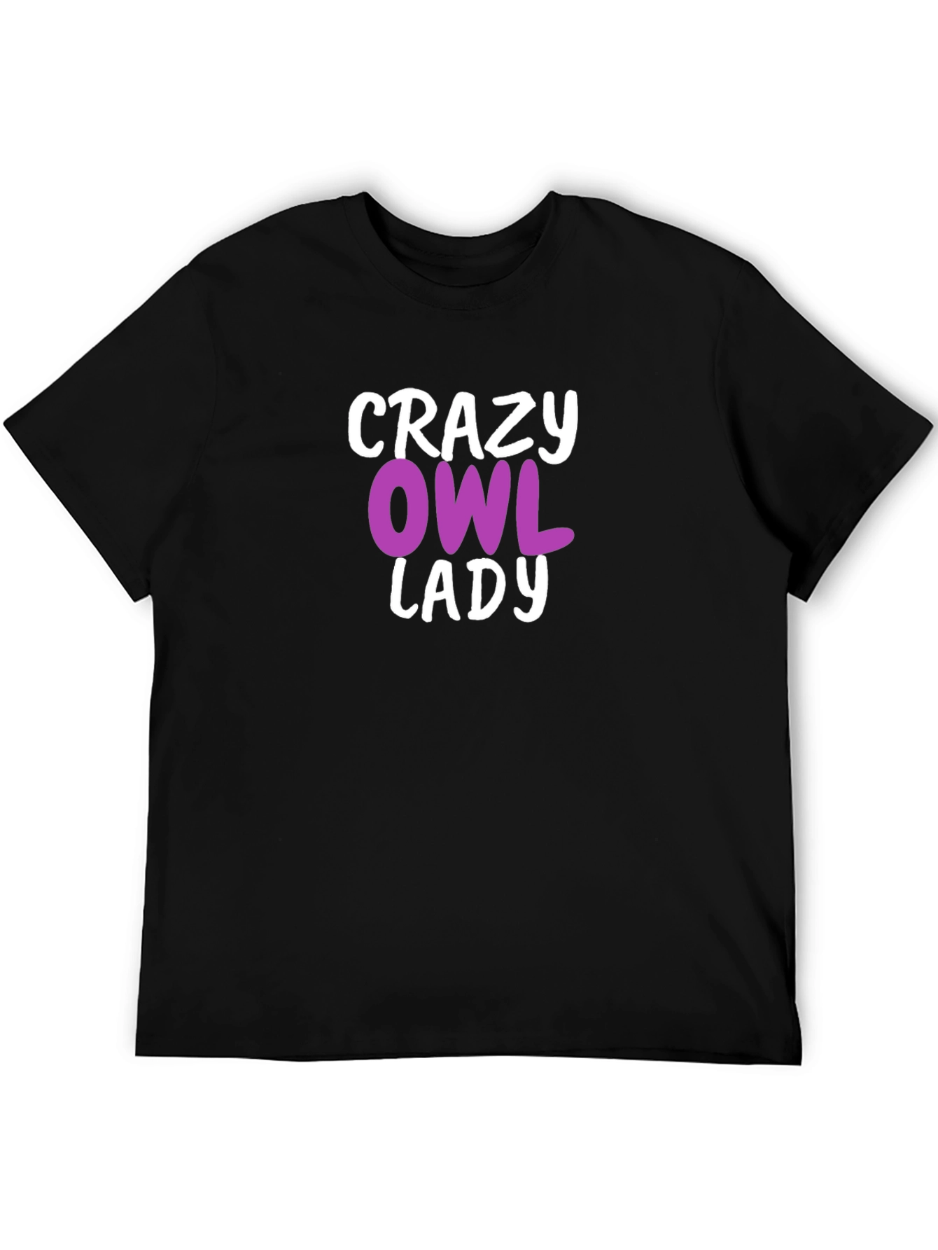 Crazy Owl Lady T-Shirt - Fun Novelty Tee