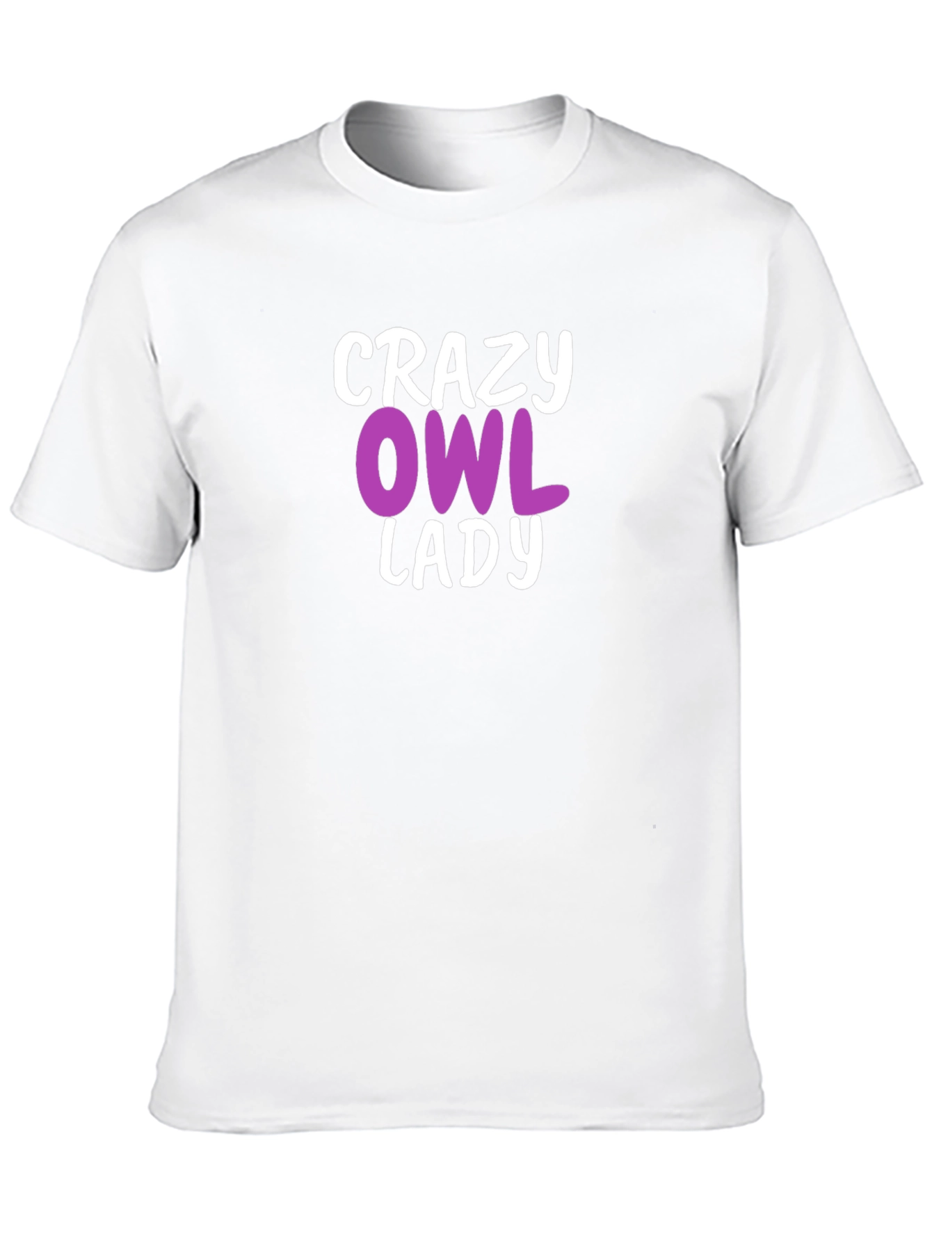 Crazy Owl Lady T-Shirt - Fun Novelty Tee