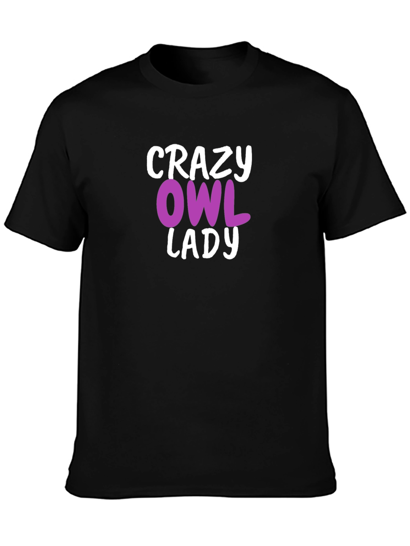 Crazy Owl Lady T-Shirt - Fun Novelty Tee