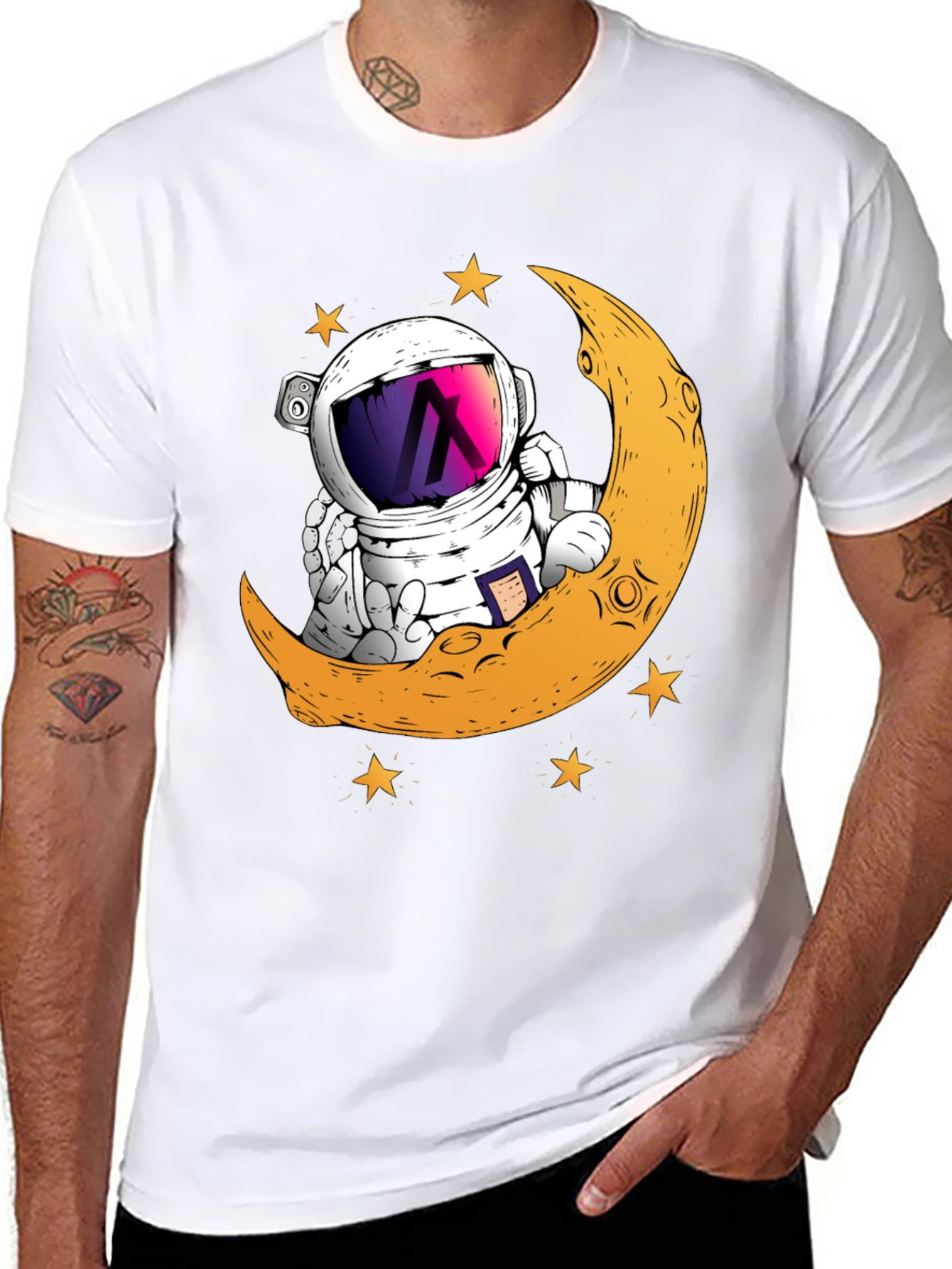 Astronaut Moon T-Shirt - Graphic Tee
