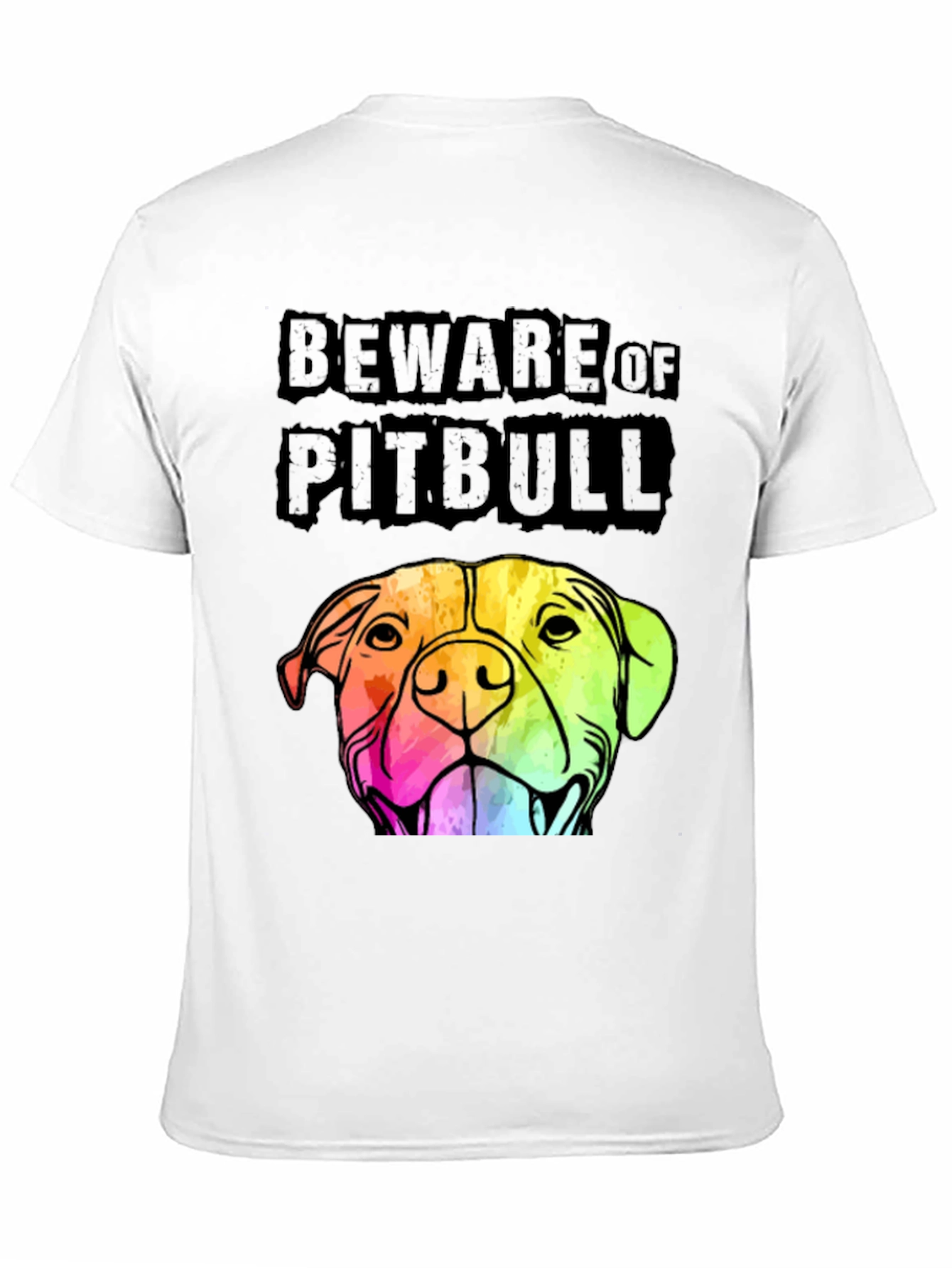 Beware of Pitbull Graphic Tee - Black