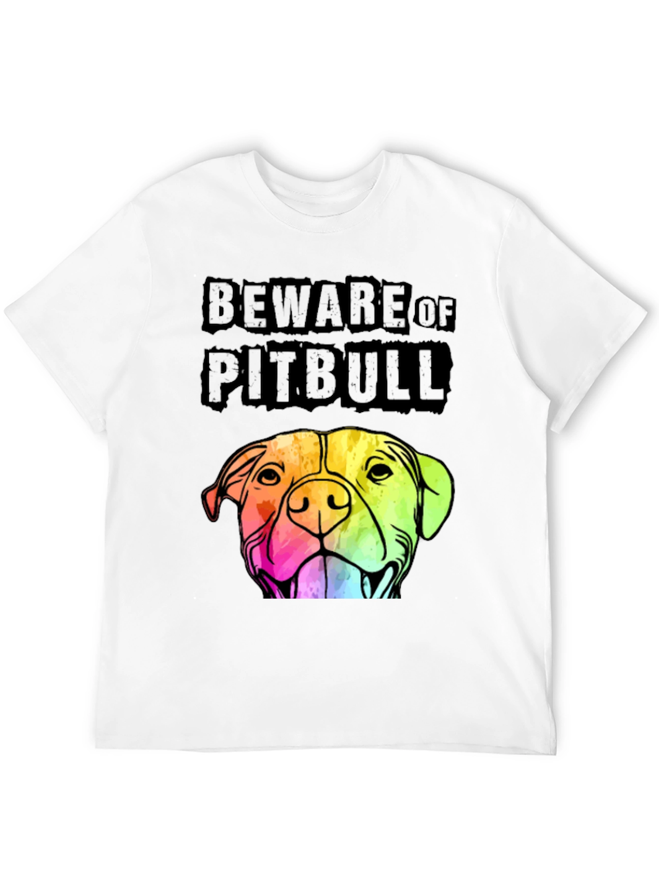 Beware of Pitbull Graphic Tee - Black