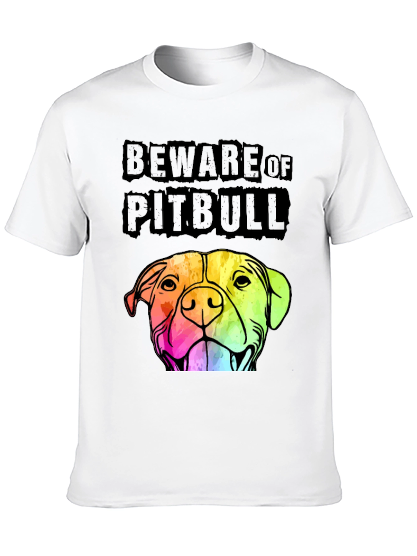 Beware of Pitbull Graphic Tee - Black