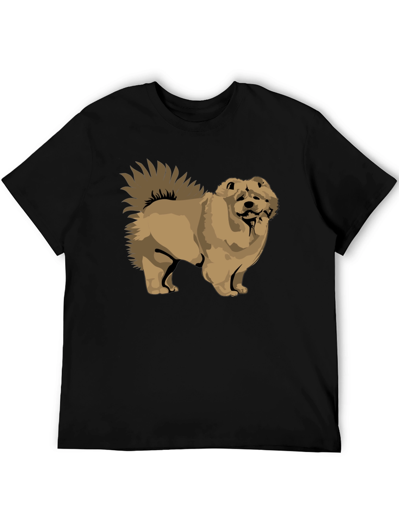 Chow Chow Dog Graphic Black T-Shirt
