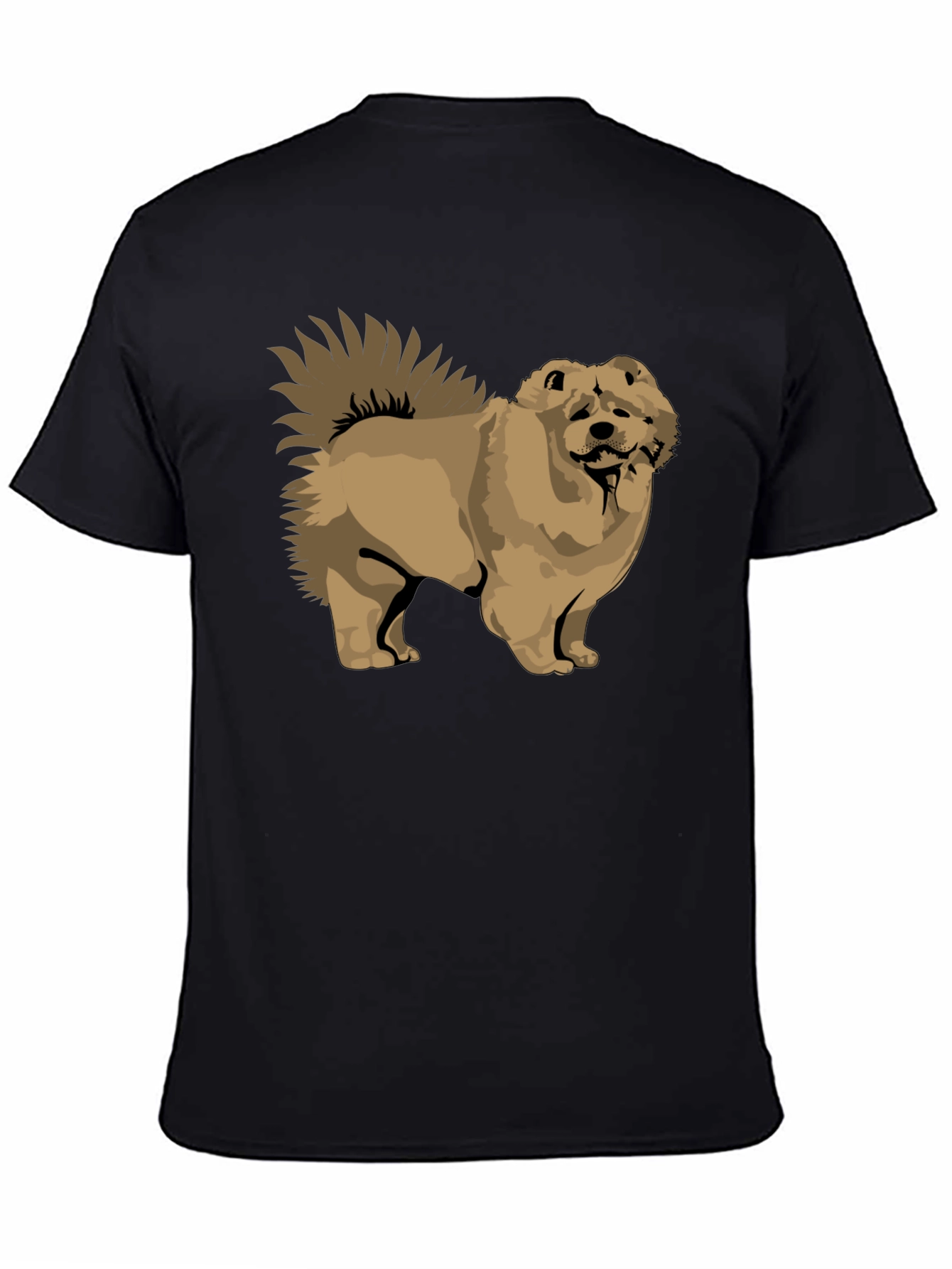 Chow Chow Dog Graphic Black T-Shirt