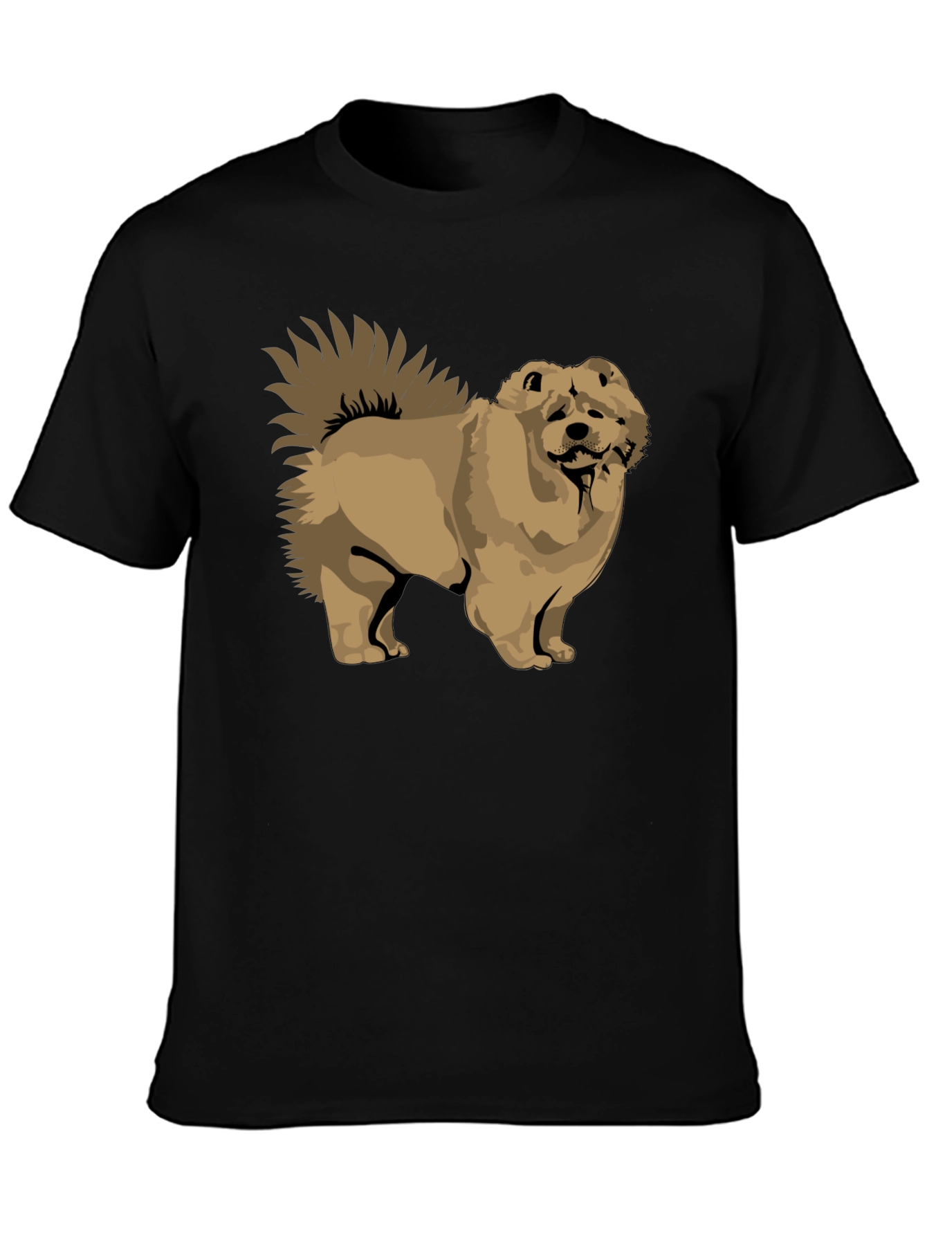 Chow Chow Dog Graphic Black T-Shirt