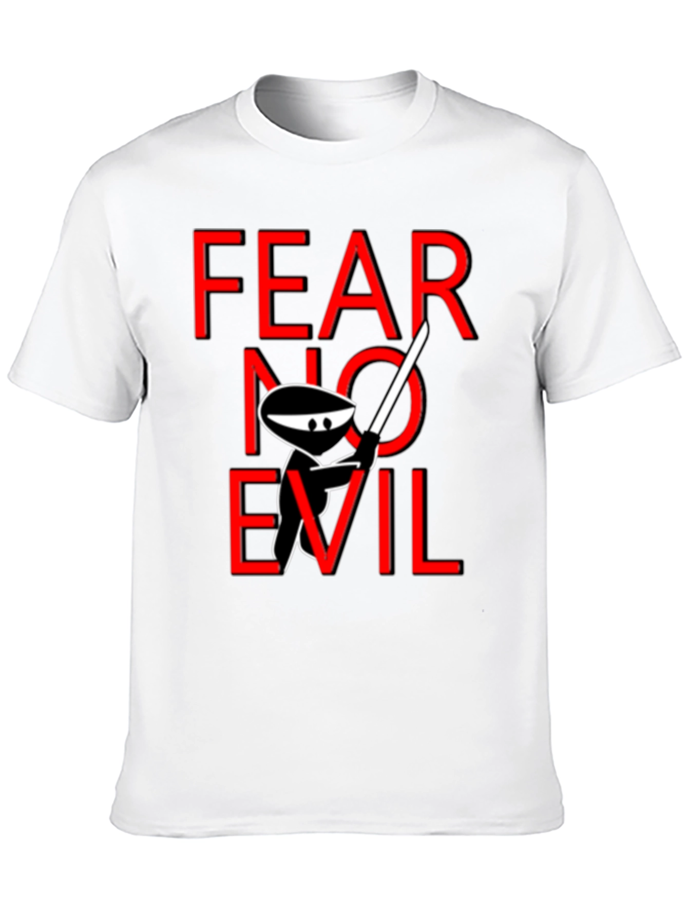 Fear No Evil Ninja T-Shirt - Black Cotton Tee