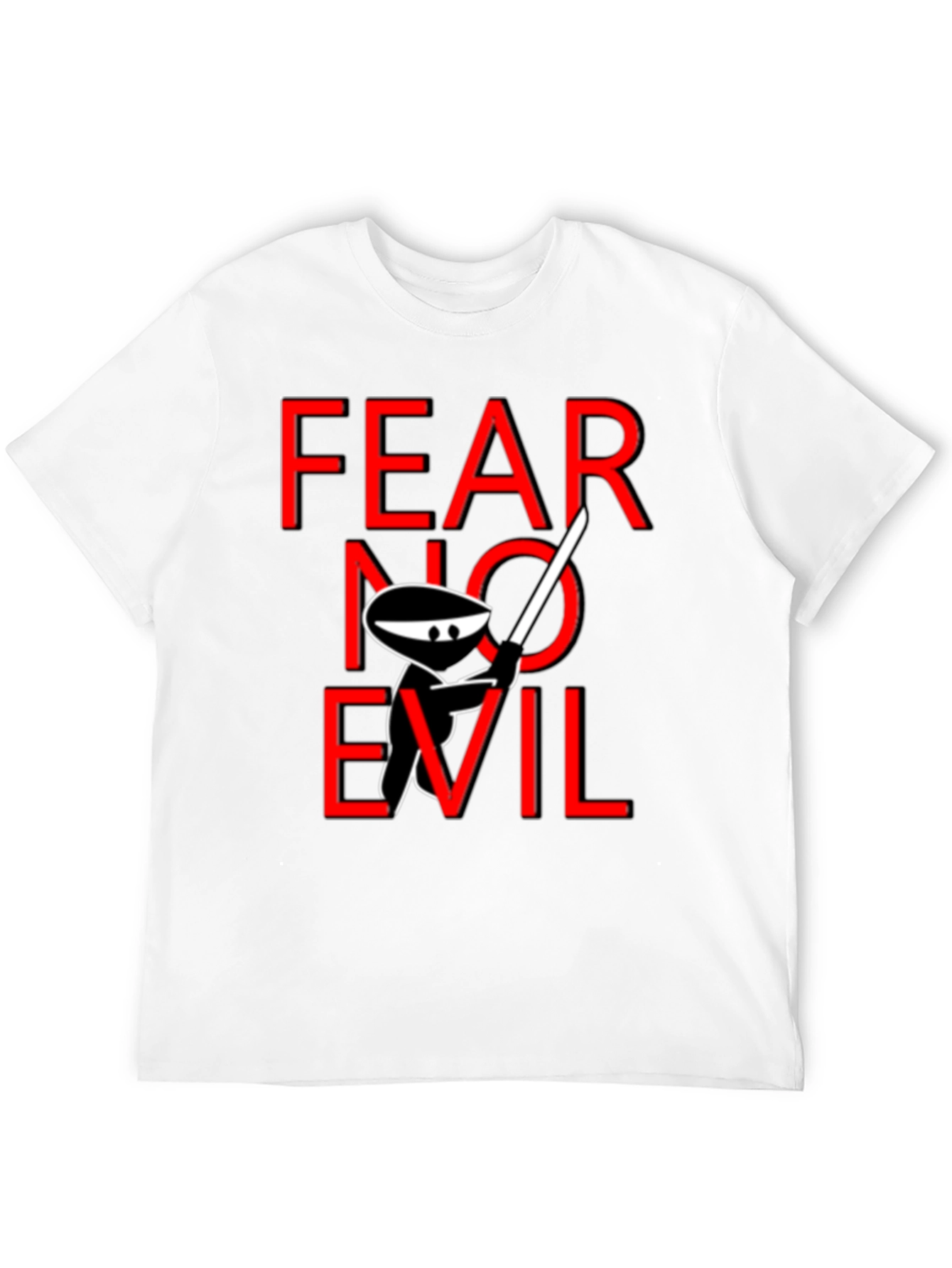 Fear No Evil Ninja T-Shirt - Black Cotton Tee