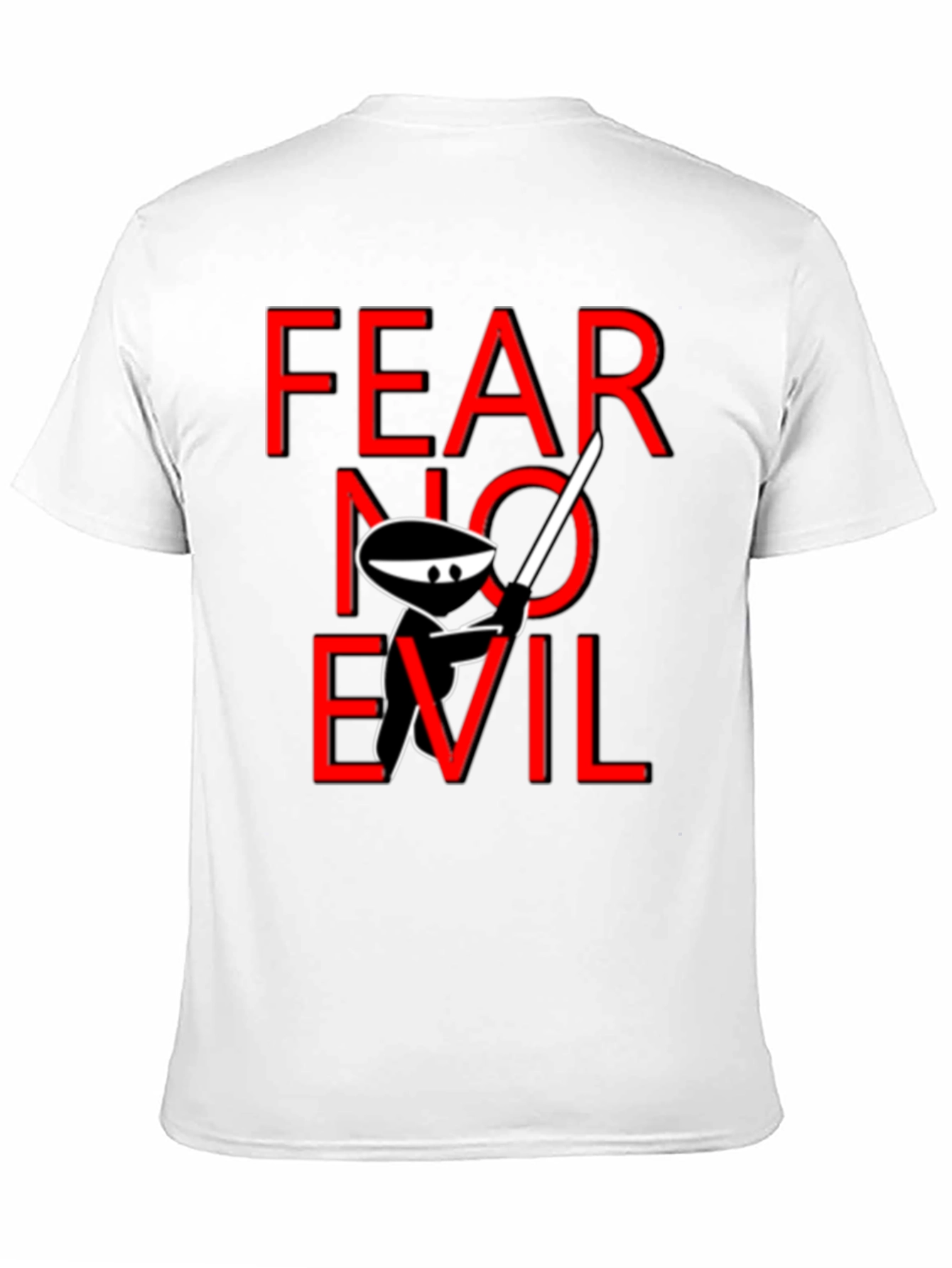 Fear No Evil Ninja T-Shirt - Black Cotton Tee