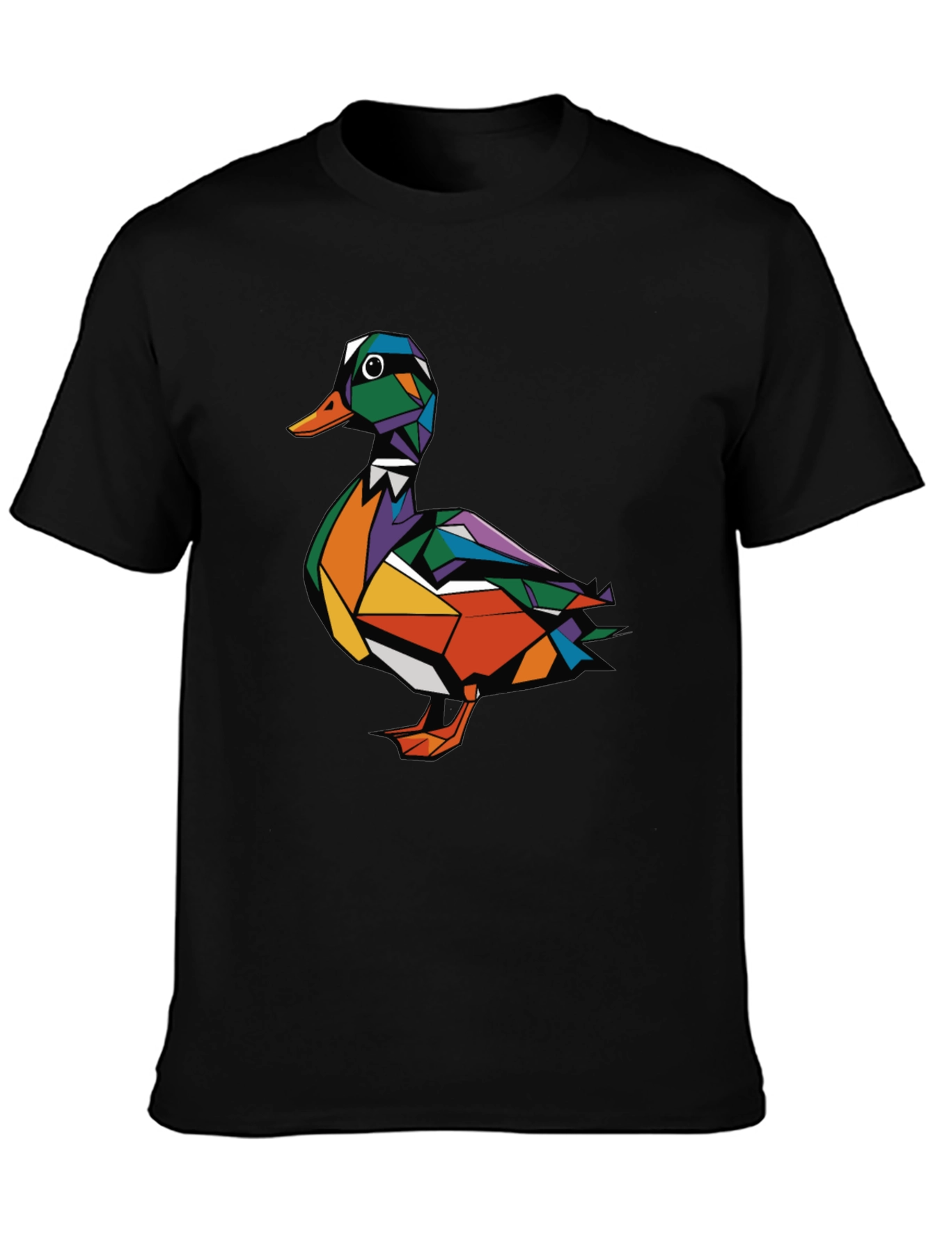 Geometric Duck Graphic Tee - Modern Style