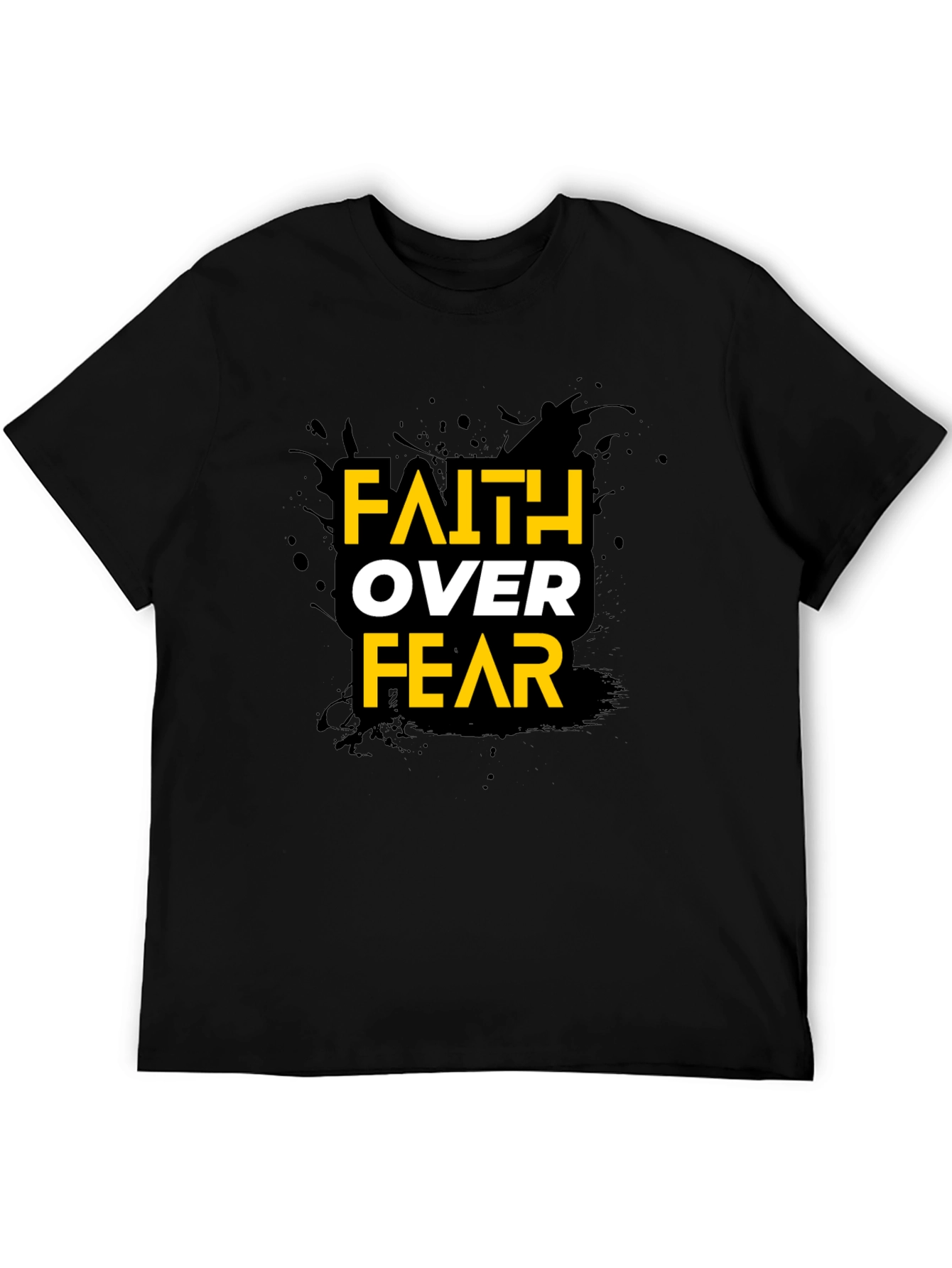 Faith Over Fear Graphic Black T-Shirt