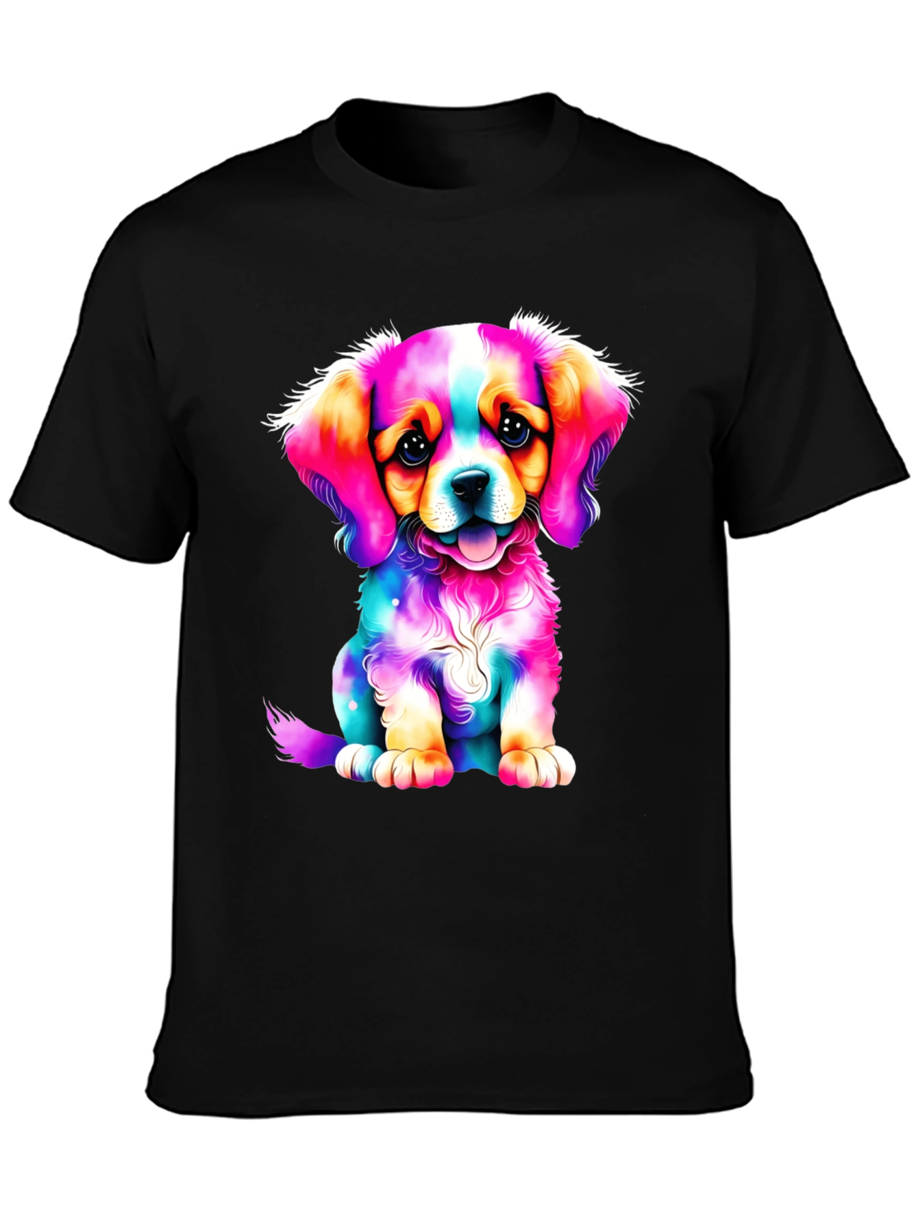 Colorful Puppy Graphic Tee