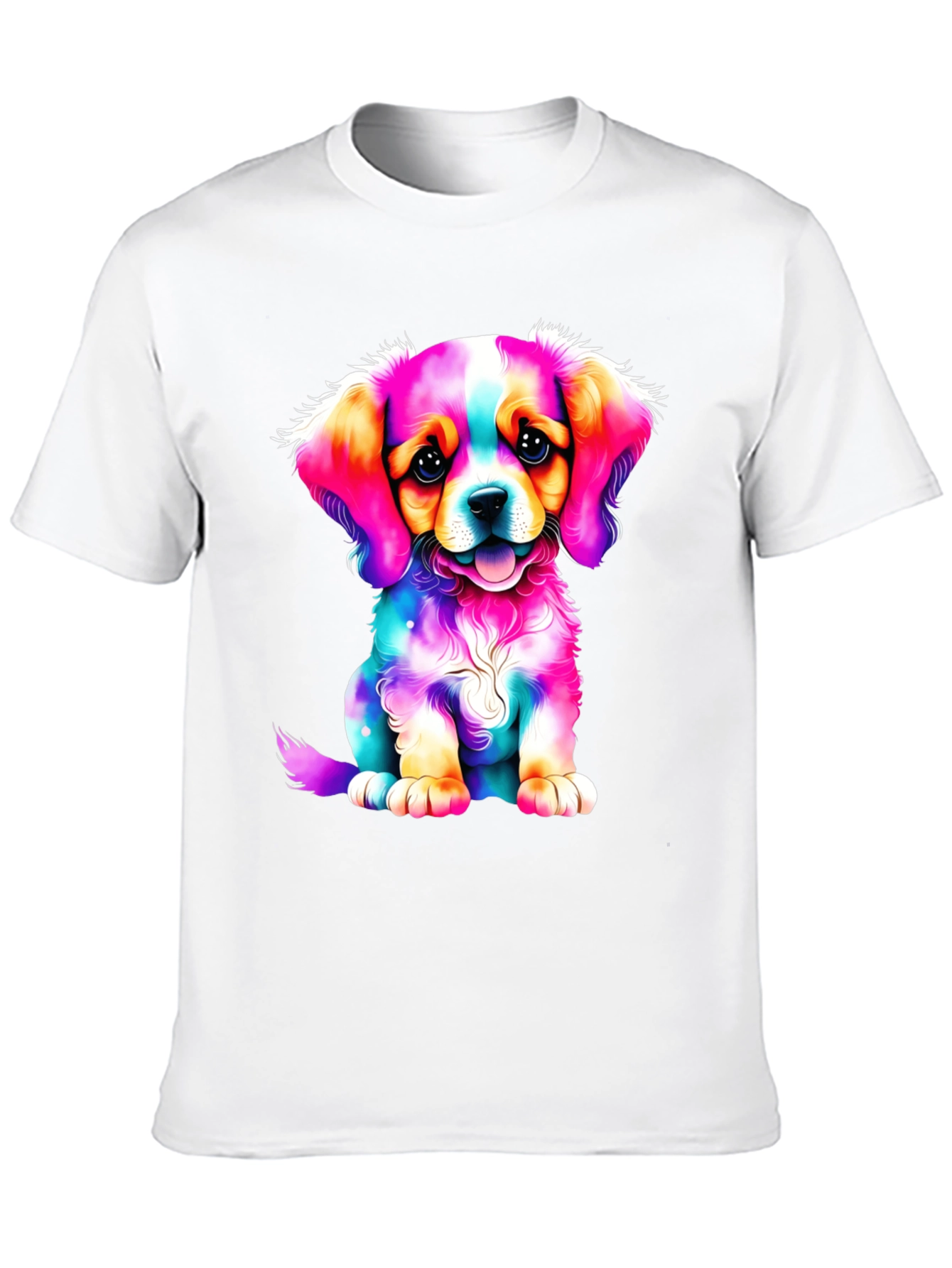 Colorful Puppy Graphic Tee