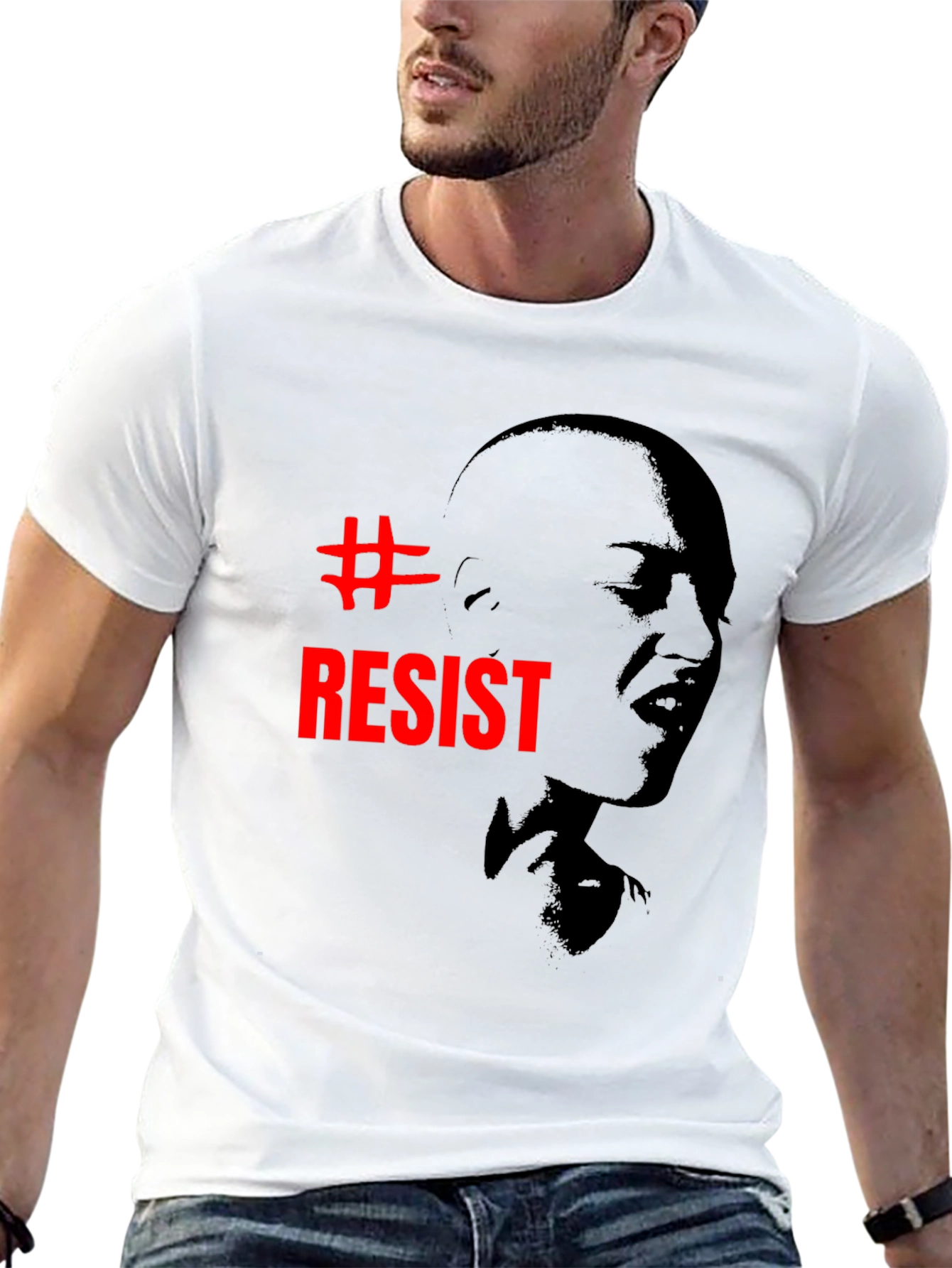 #Resist Graphic Print Black Unisex T-Shirt