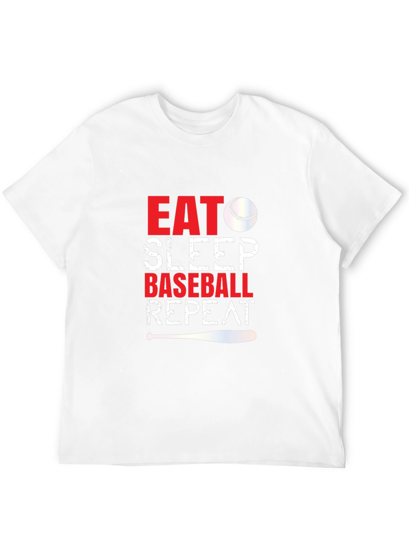 Eat Sleep Baseball Repeat Graphic Tee
