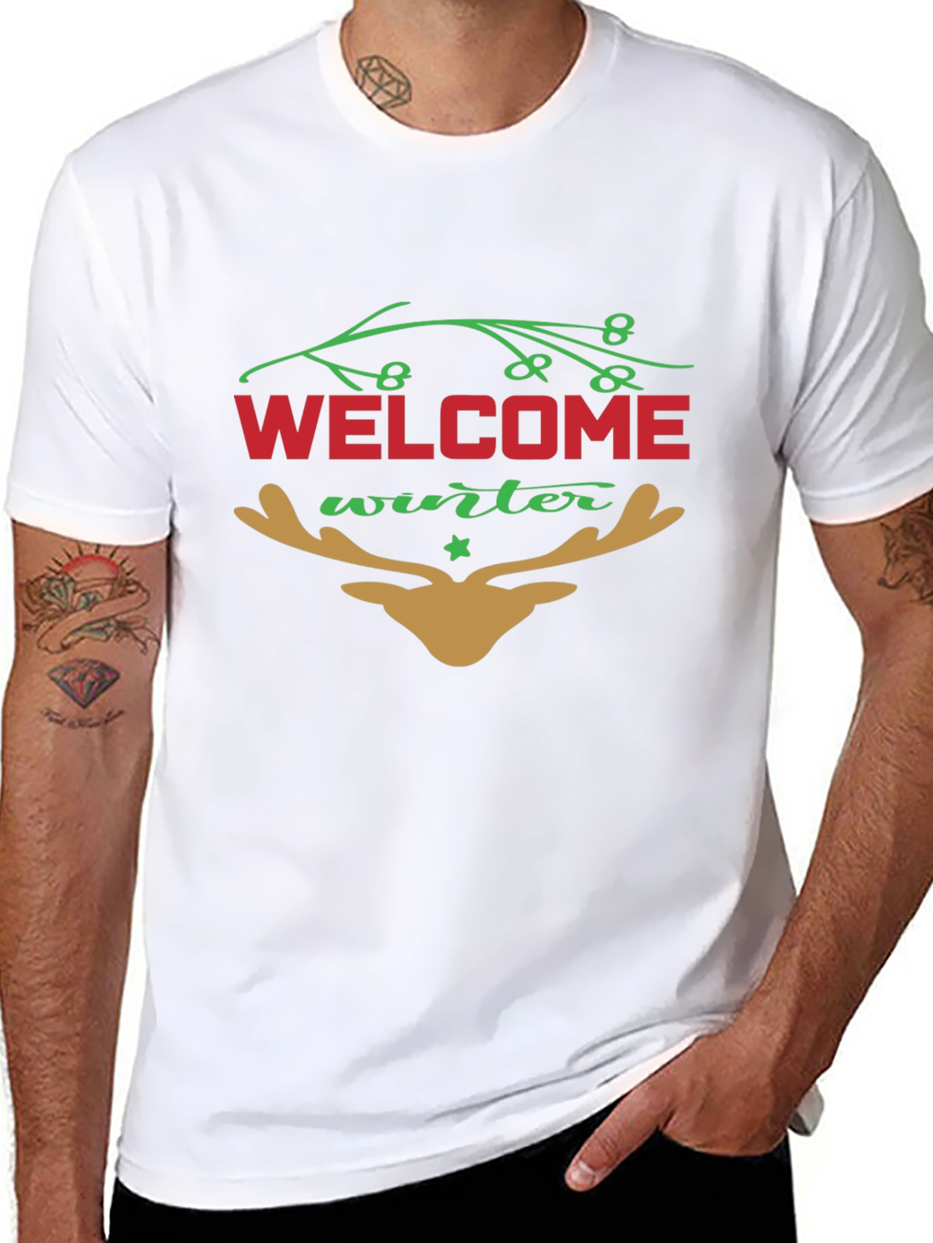Welcome Winter Graphic Tee - Holiday Season Shirt