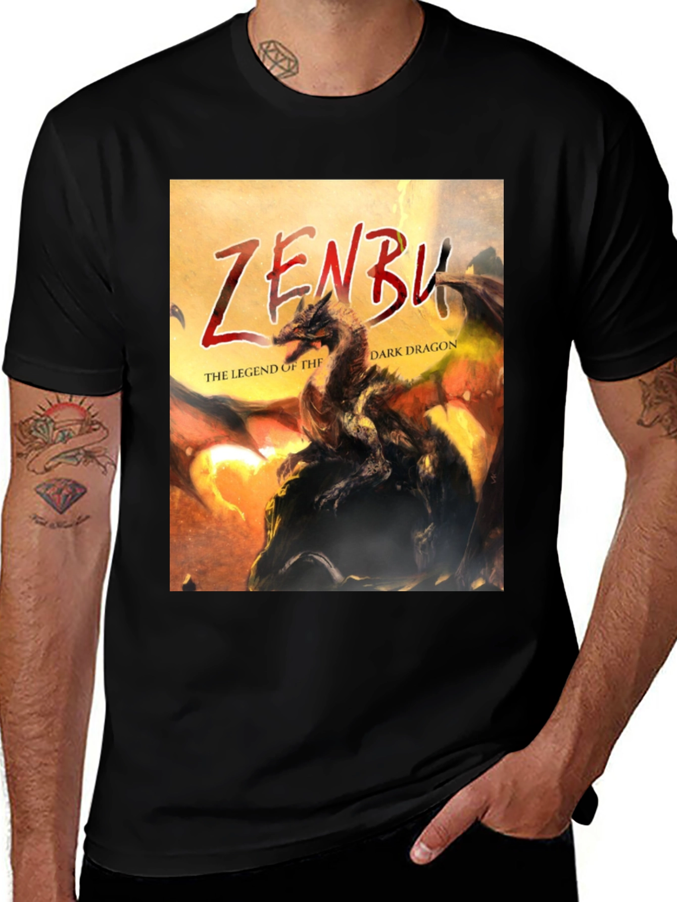 Zenbu Dark Dragon Legend Graphic T-Shirt