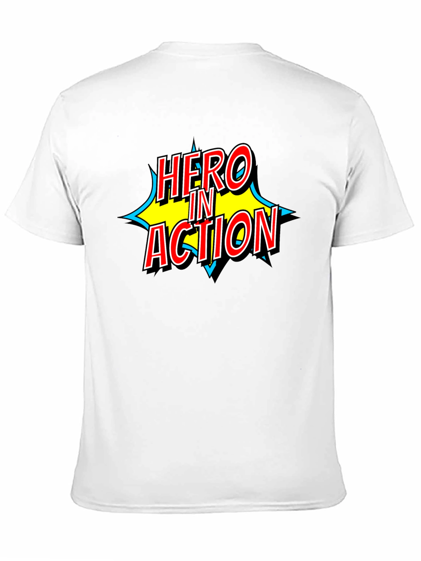 Hero in Action Comic Book Style Graphic T-Shirt