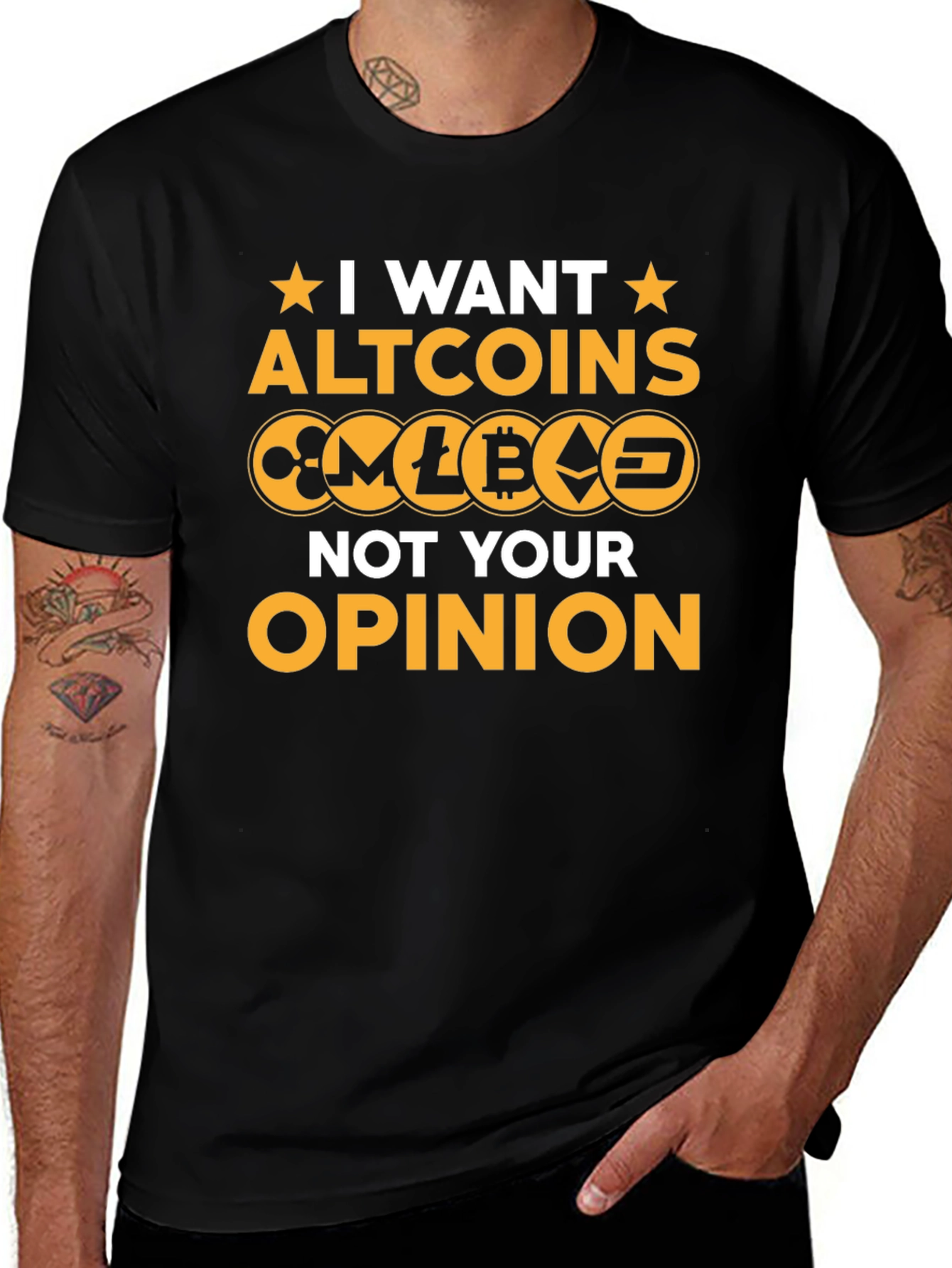 I Want Altcoins T-Shirt - Crypto Investor Tee