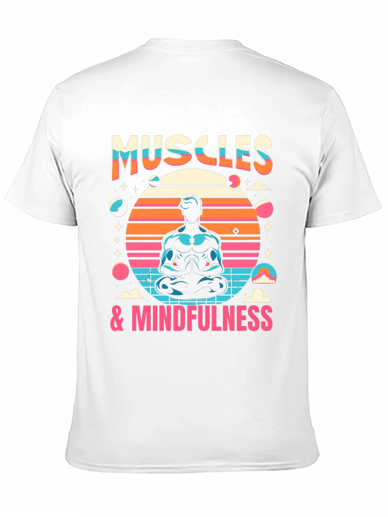 Muscles & Mindfulness T-Shirt - Fitness Meditation Tee